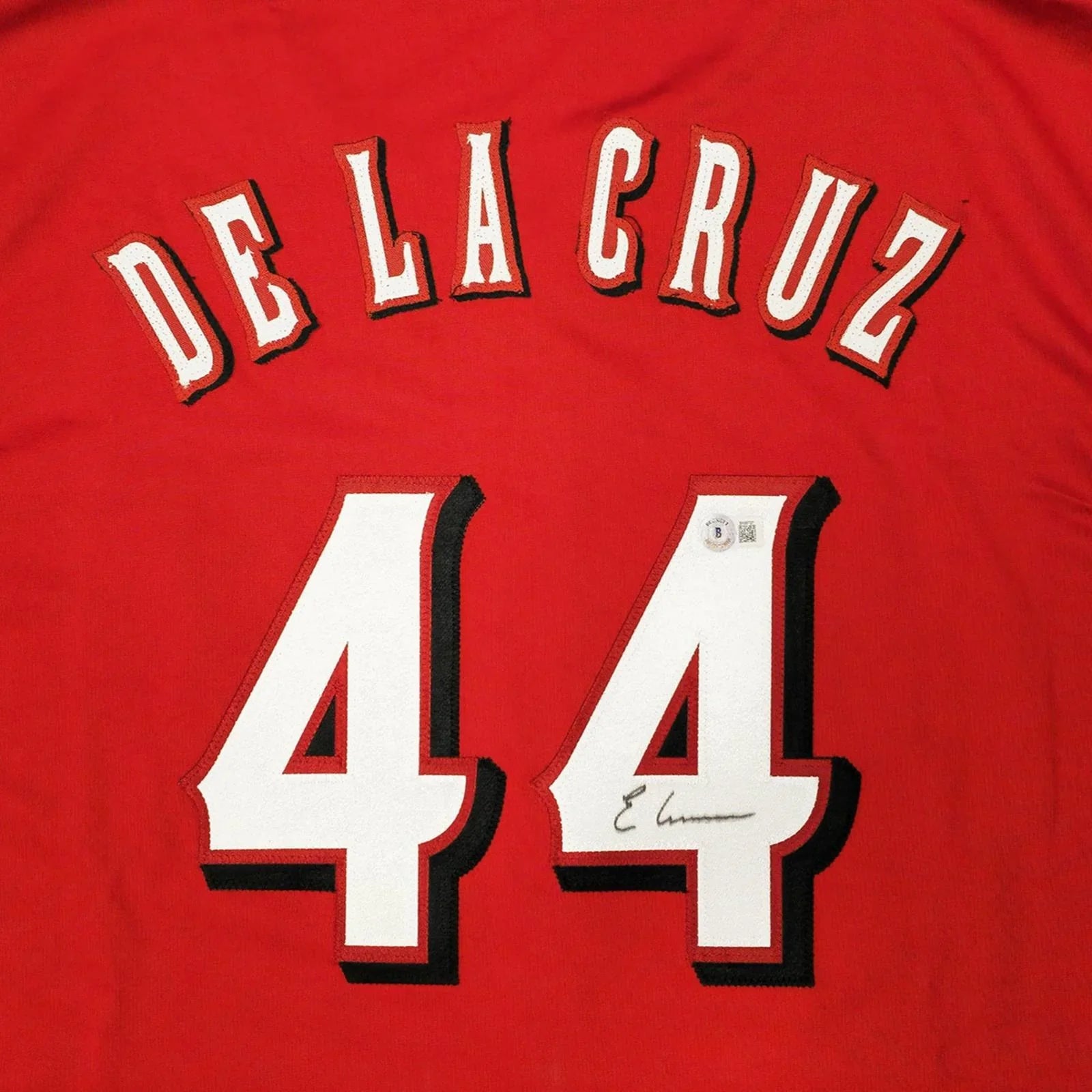Elly De La Cruz Autographed Cincinnati (Red #44) Custom Jersey – Beckett