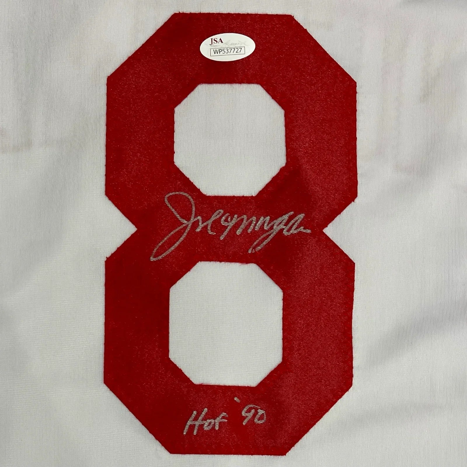 Joe Morgan Autographed Cincinnati (White #8) Custom Jersey w/ "HOF 90" - JSA