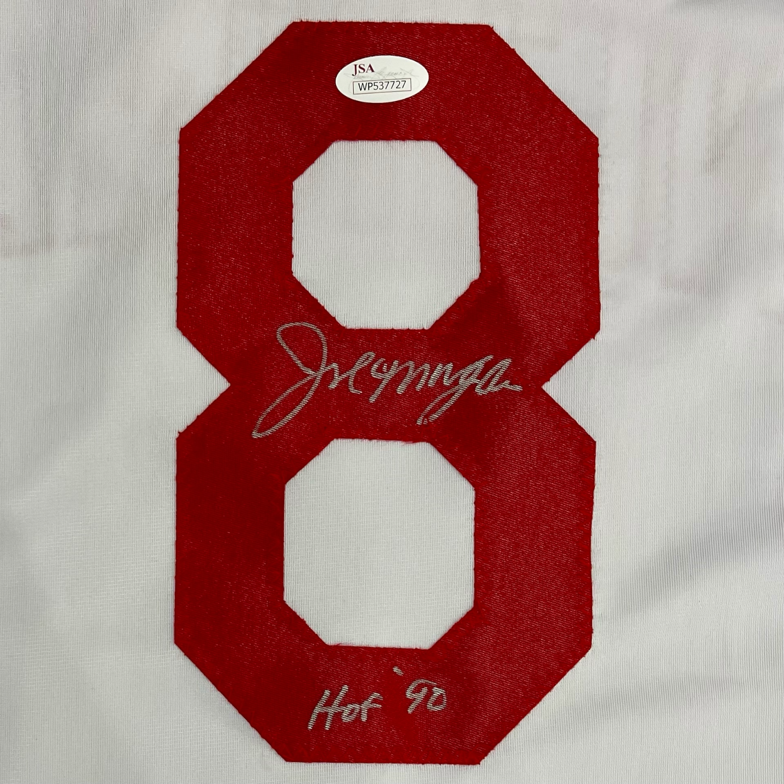 Joe Morgan Autographed Cincinnati (White #8) Custom Jersey w/ "HOF 90" - JSA