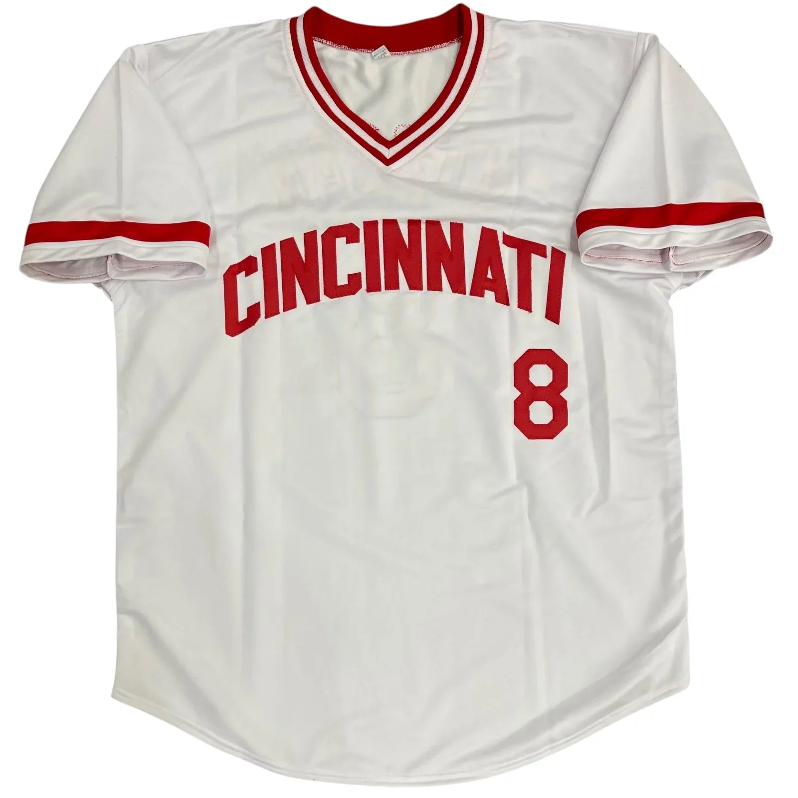 Joe Morgan Autographed Cincinnati (White #8) Custom Jersey w/ "HOF 90" - JSA