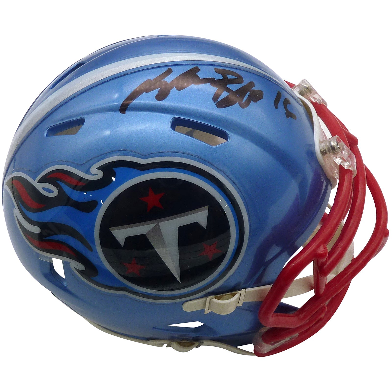 Treylon Burks Autographed Tennessee Titans (FLASH Alternate) Mini Helmet - JSA