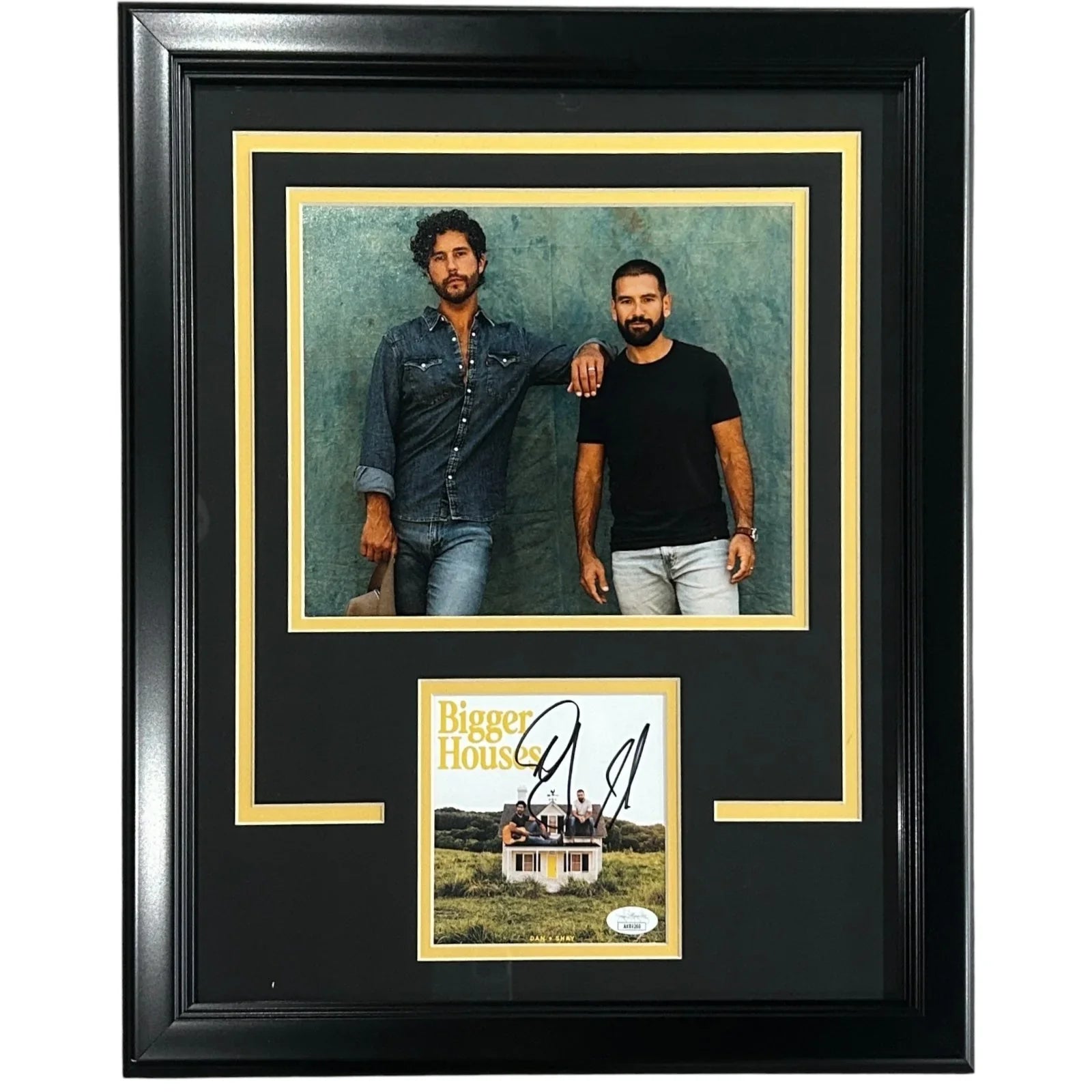Dan and Shay Autographed Bigger Houses Deluxe Framed CD and Cover - JSA