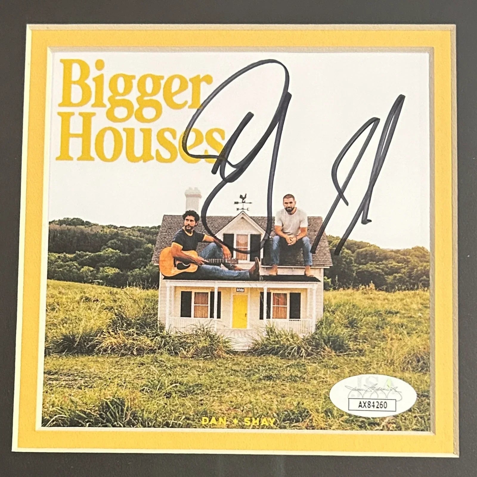 Dan and Shay Autographed Bigger Houses Deluxe Framed CD and Cover - JSA