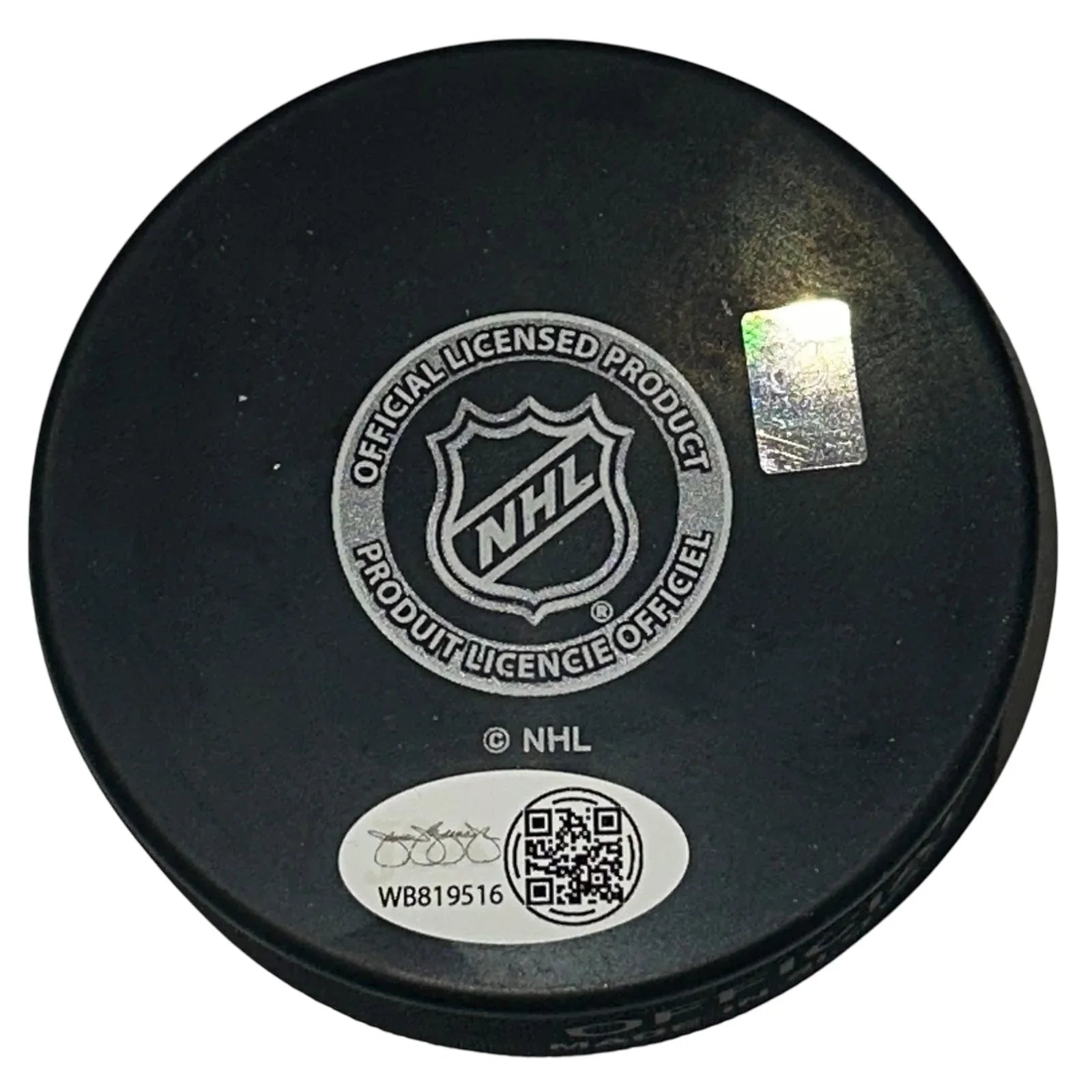 Luke Schenn Autographed Nashville Predators Hockey Puck - JSA