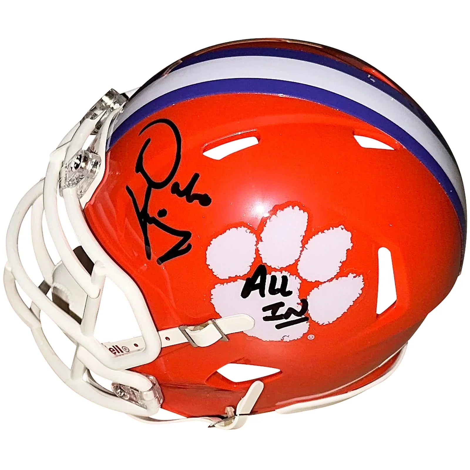 Dabo Swinney Autographed Clemson Tigers Mini Helmet w/ "All In" - JSA