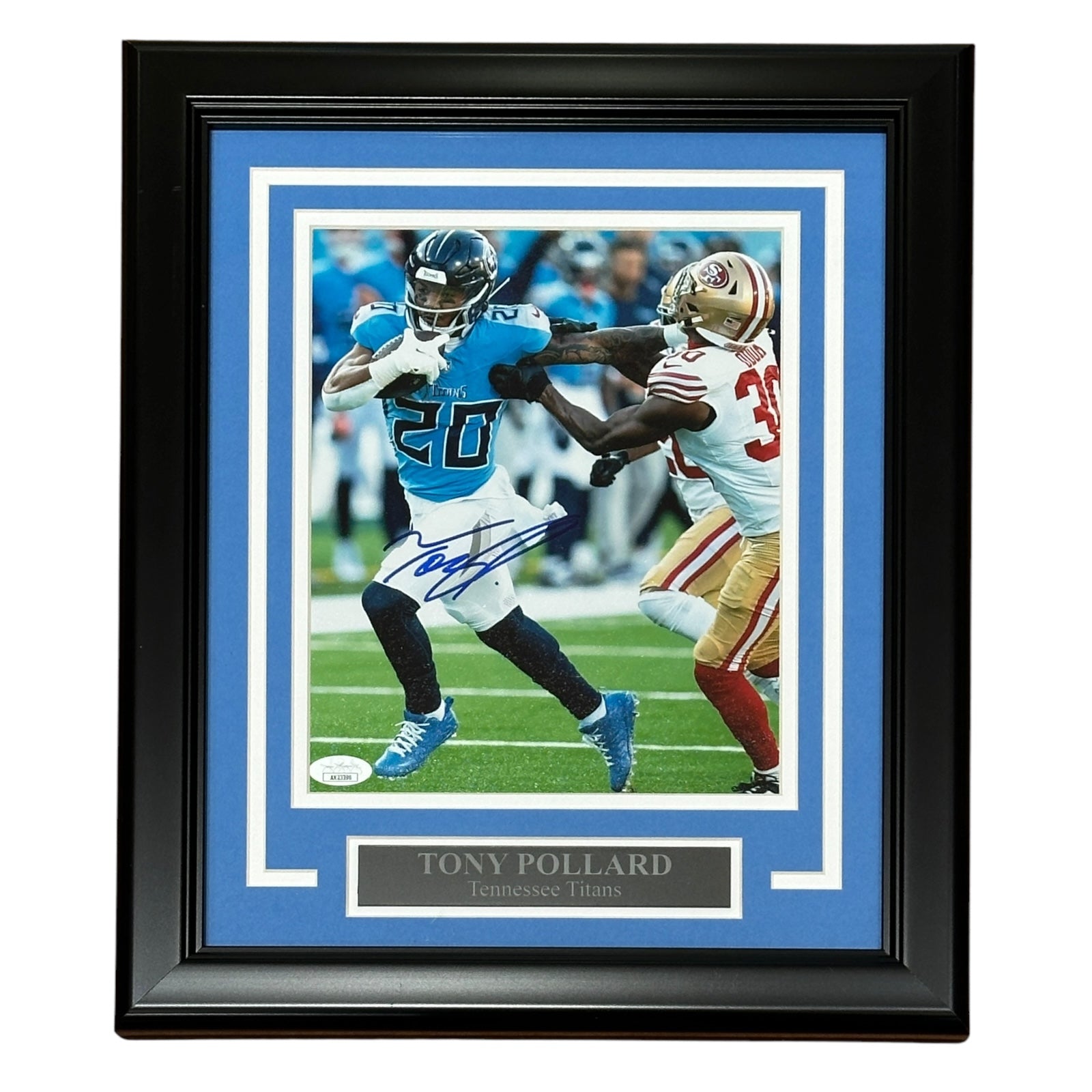 Tony Pollard Autographed Tennessee Titans Deluxe Framed 8x10 Photo - JSA