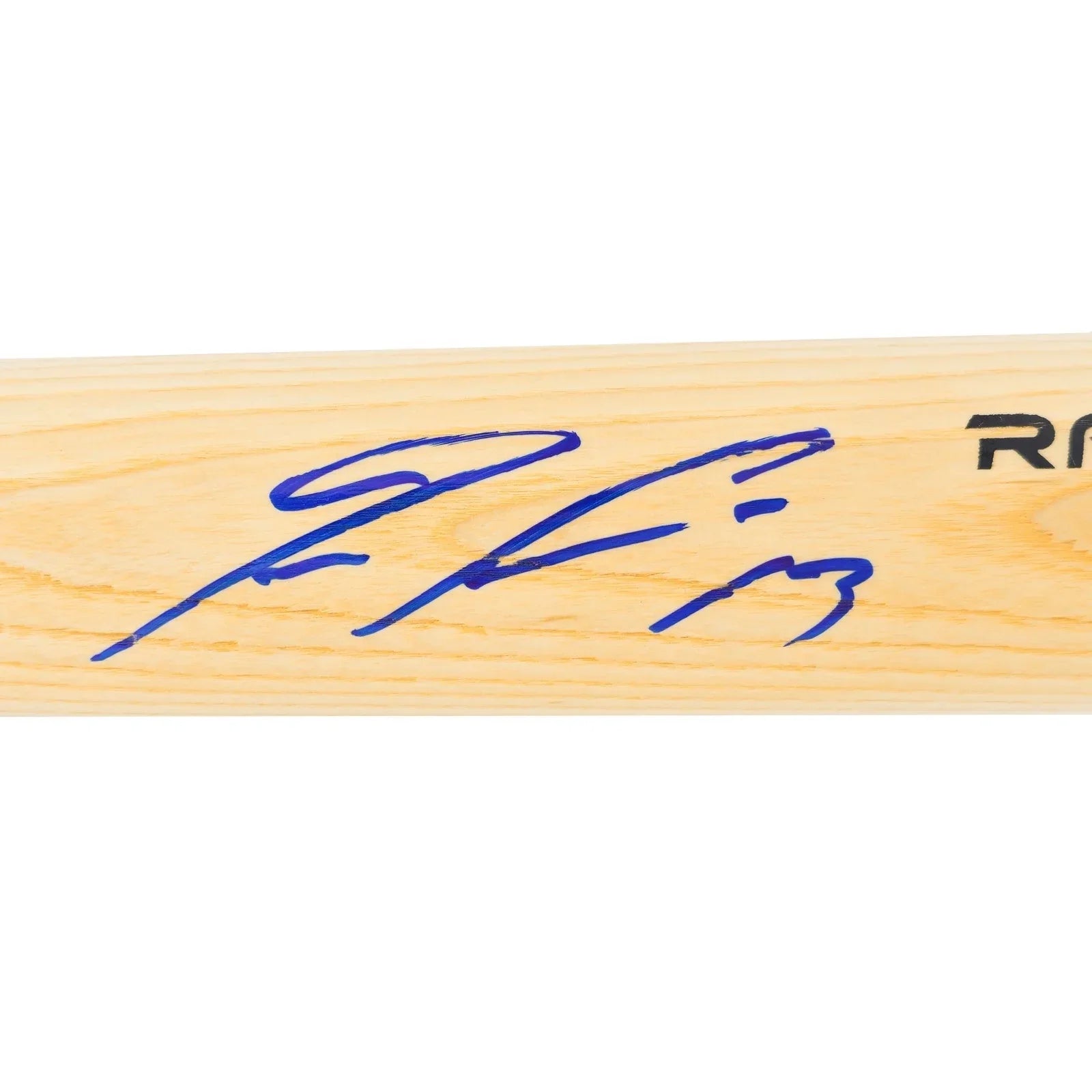 Ronald Acuna Jr Autographed Blonde Louisville Slugger Baseball Bat - JSA