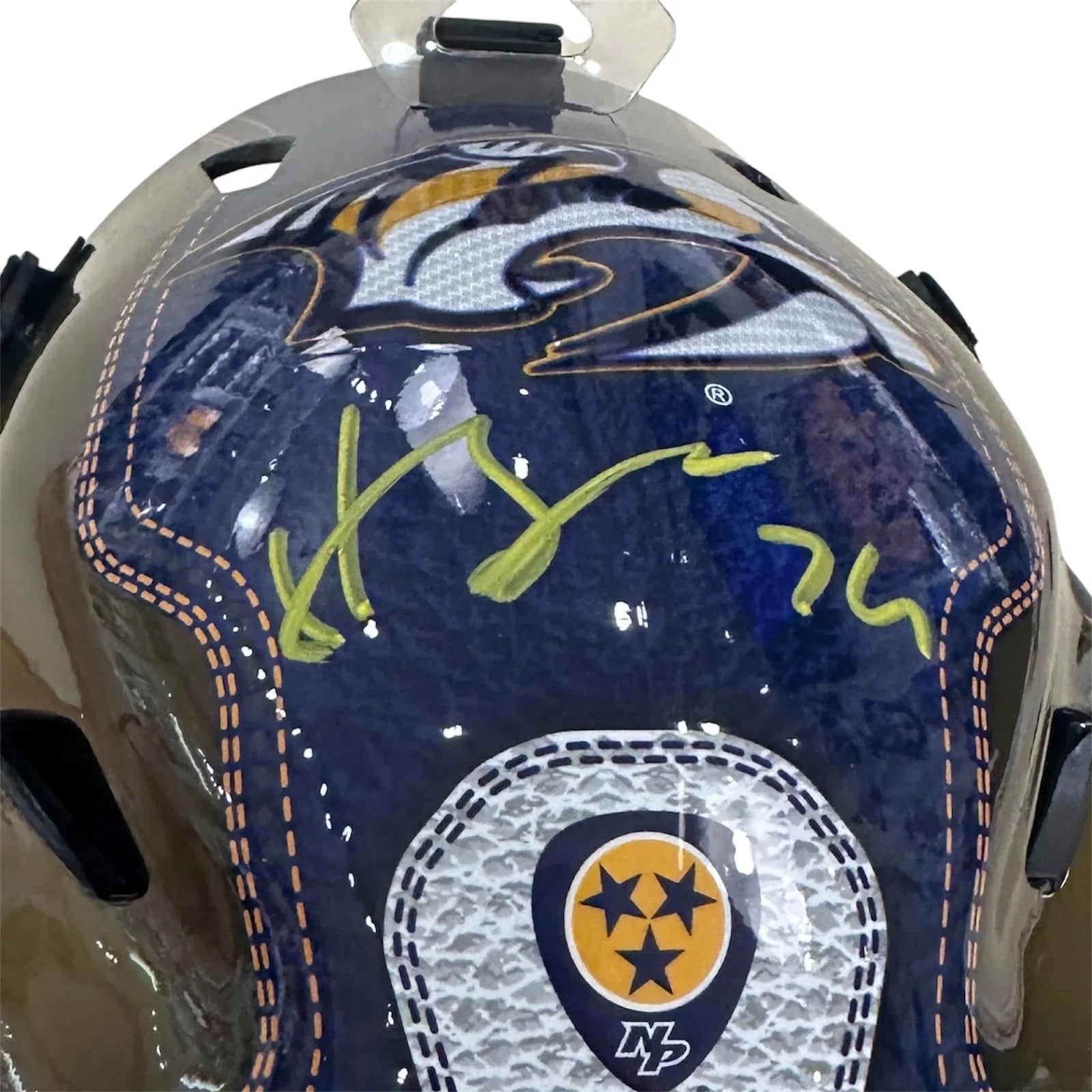 Juuse Saros Autographed Nashville Predators Full-Size Goalie Mask - JSA