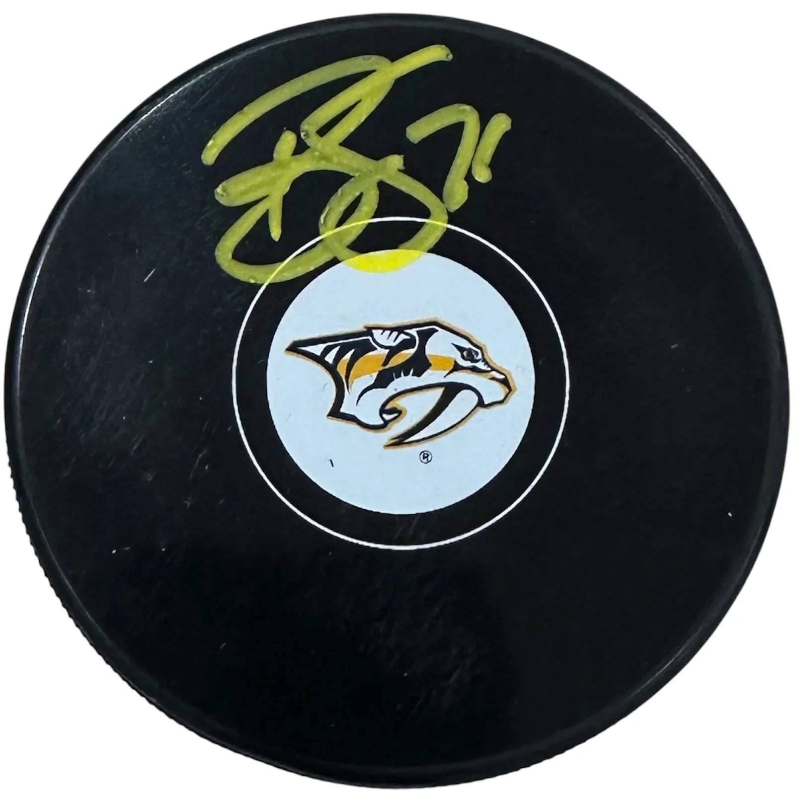 Brady Skjei Autographed Nashville Predators Hockey Puck - JSA