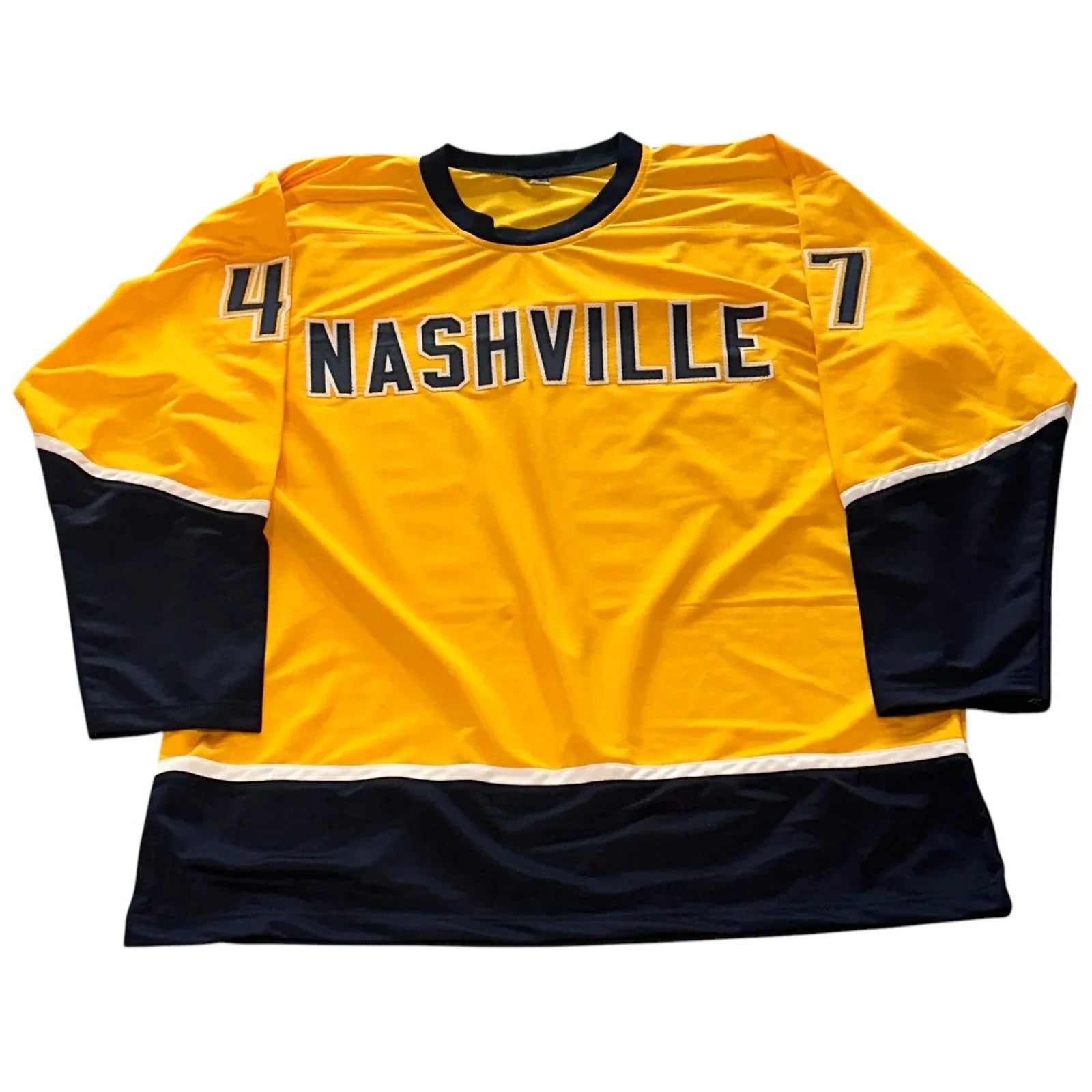 Michael McCarron Autographed Nashville (Gold #47) Custom Hockey Jersey - JSA