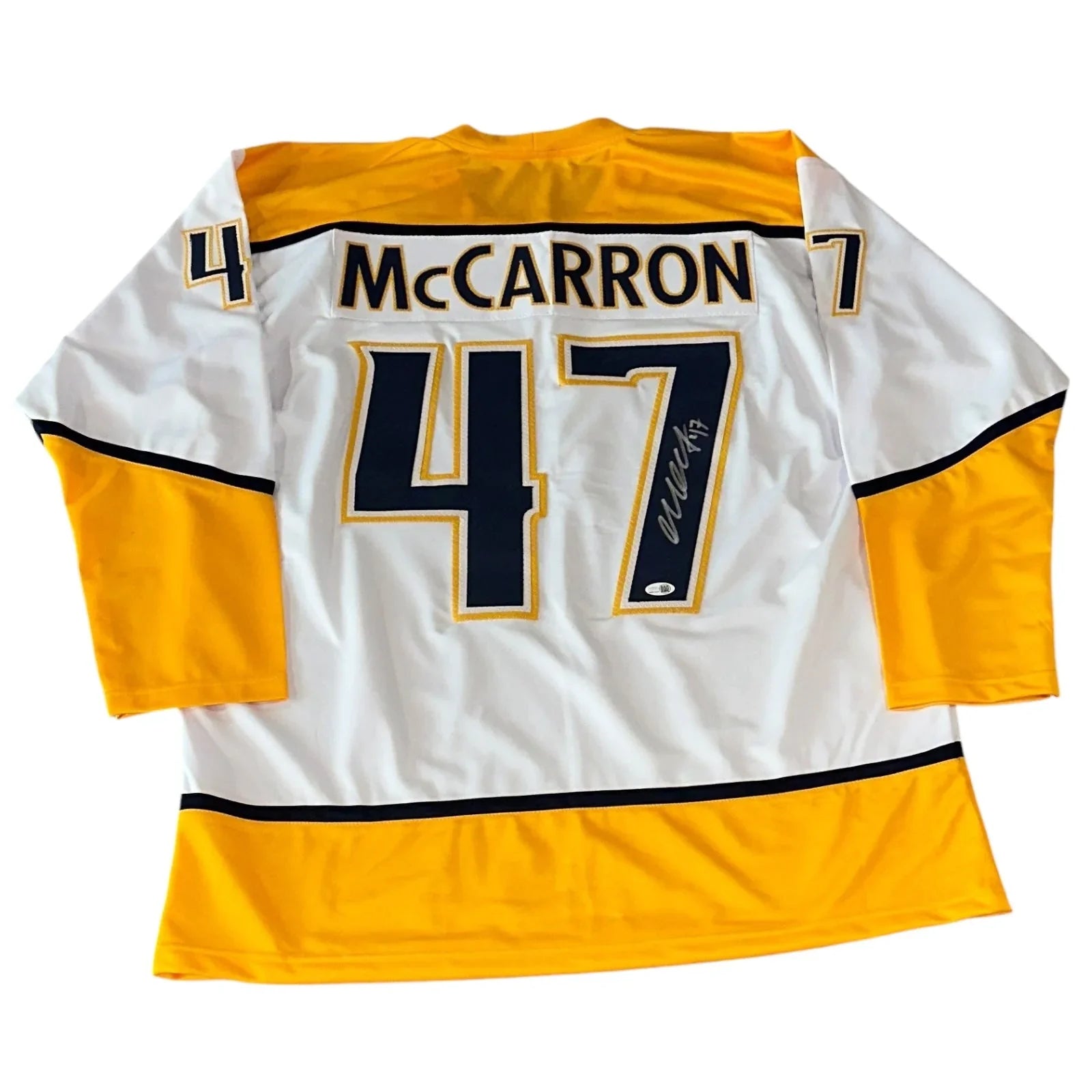 Michael McCarron Autographed Nashville (White #47) Custom Hockey Jersey - JSA