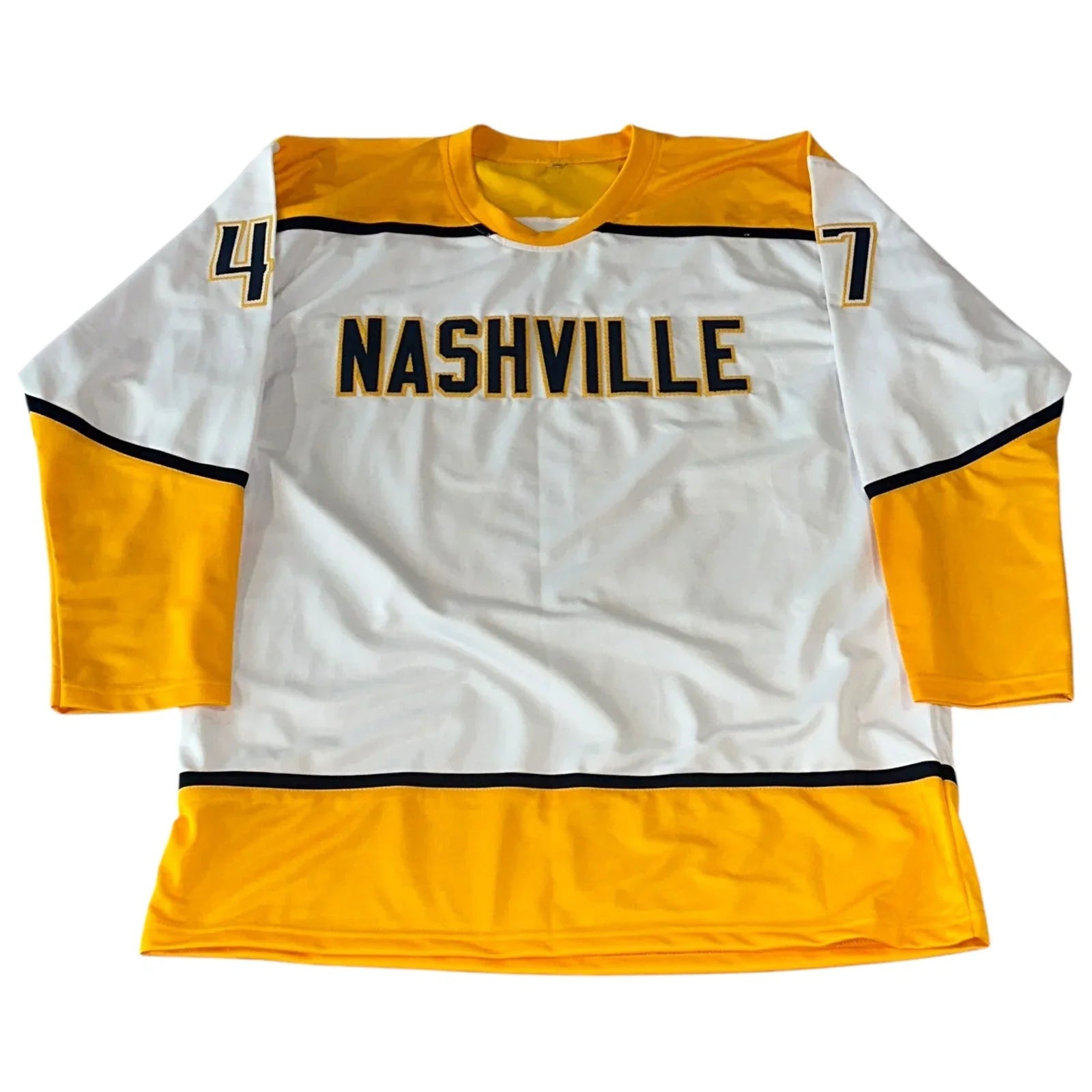 Michael McCarron Autographed Nashville (White #47) Custom Hockey Jersey - JSA