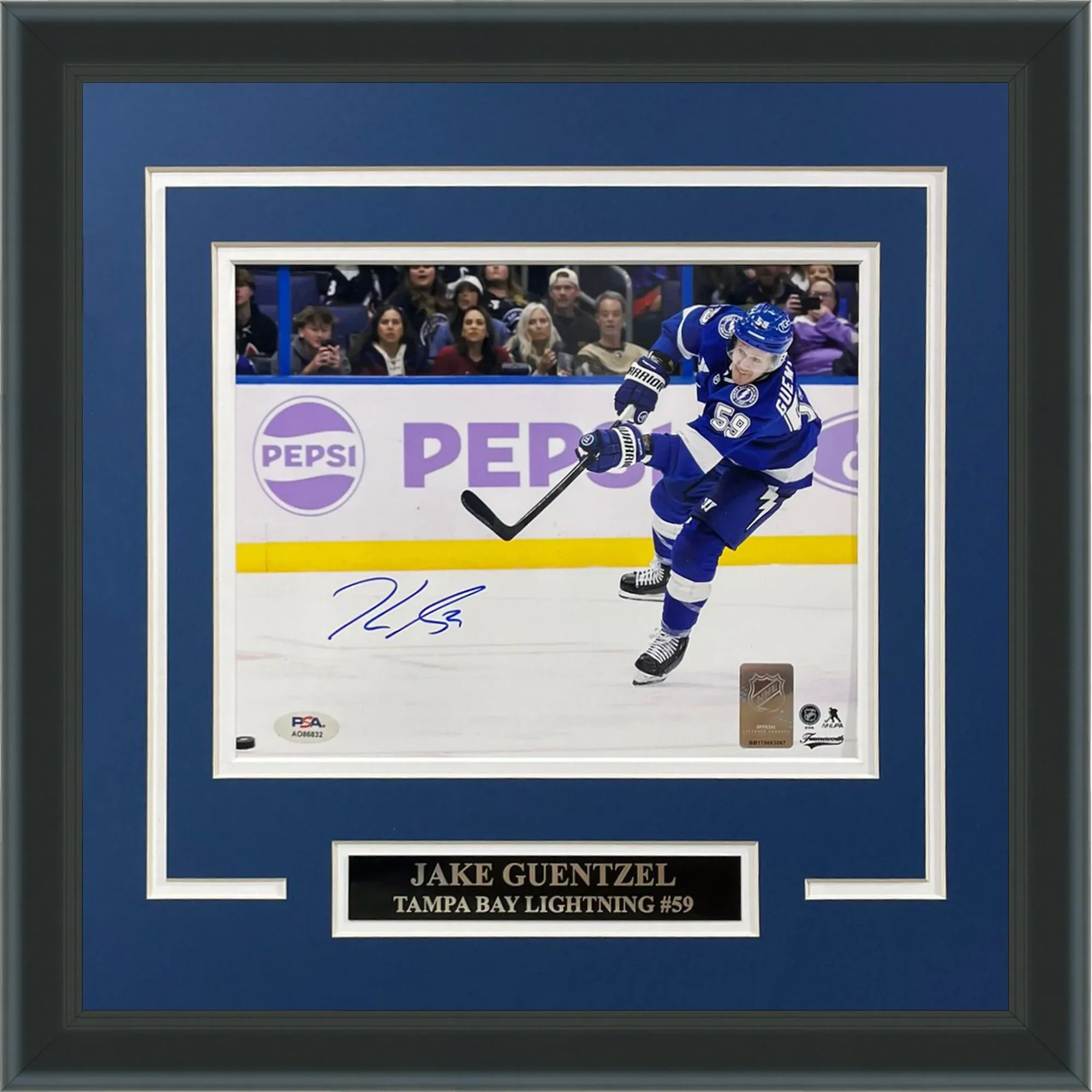 Jake Guentzel Autographed Tampa Bay Lightning Deluxe Framed 8x10 Photo - JSA