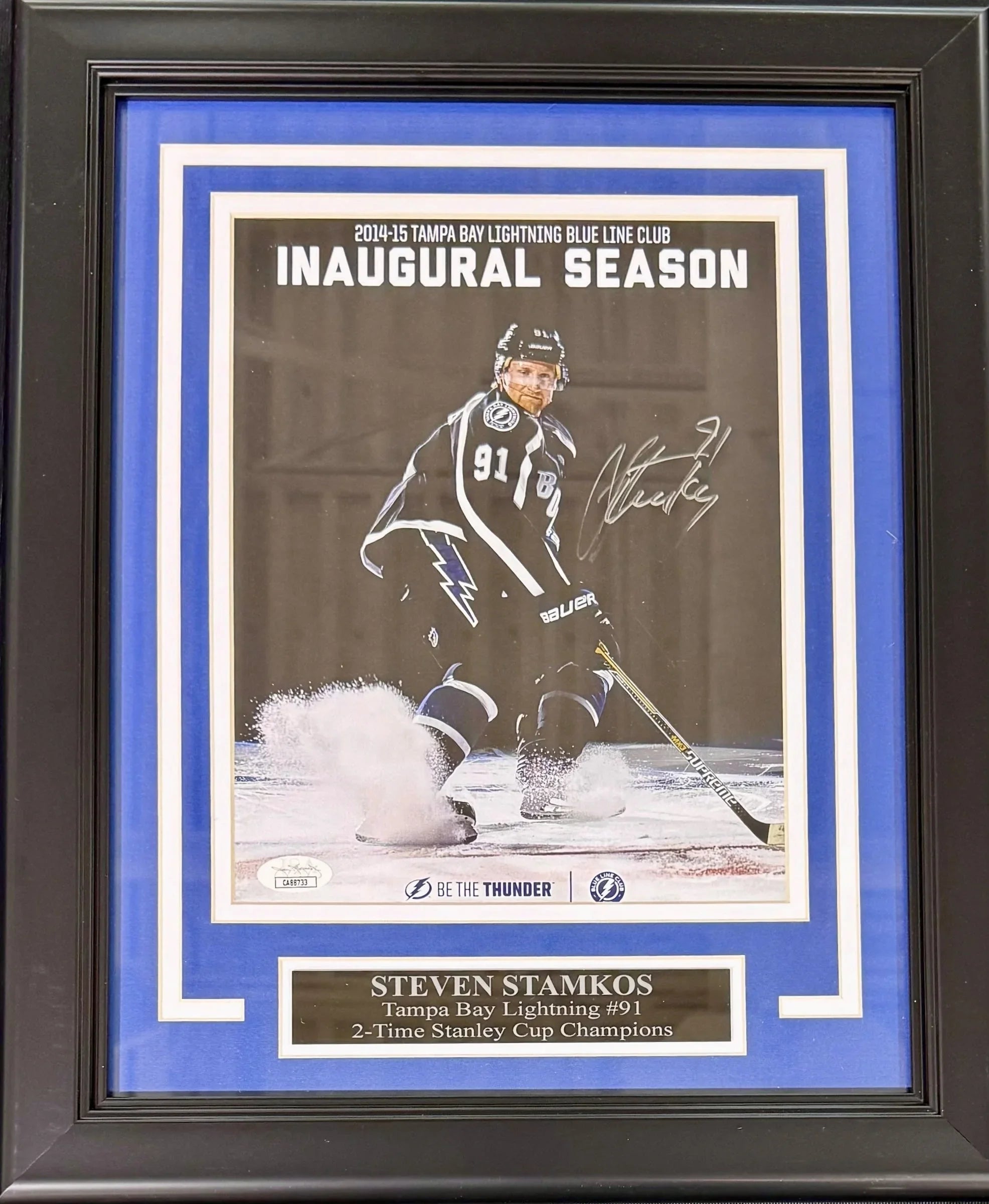 Steven Stamkos Autographed Tampa Bay Lightning Inaugural Season Deluxe Framed 8x10 Photo - JSA