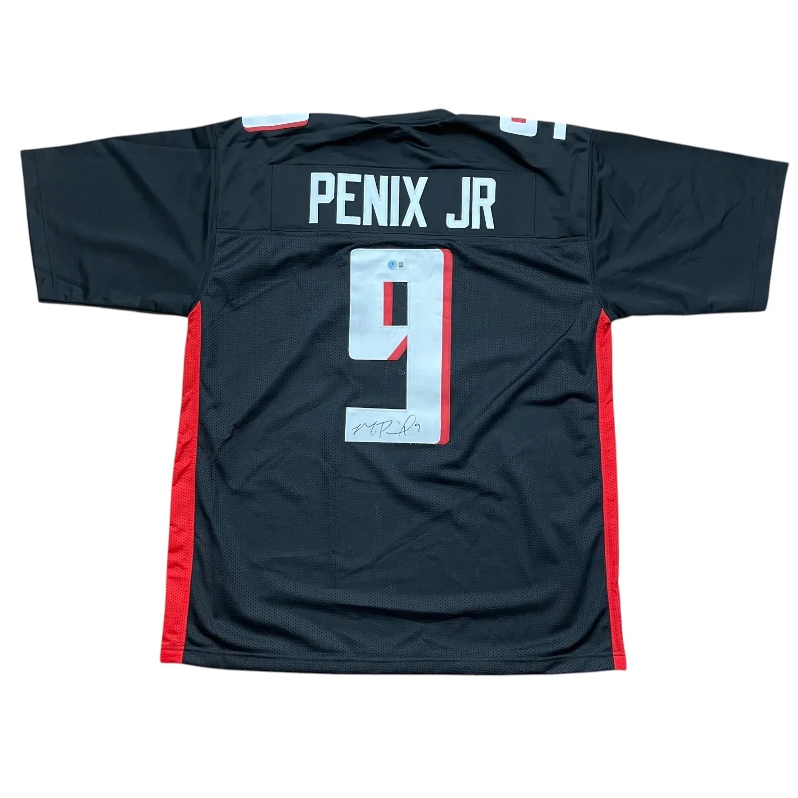 Michael Penix Jr. Autographed Atlanta (Black #9) Custom Jersey - BAS Witness
