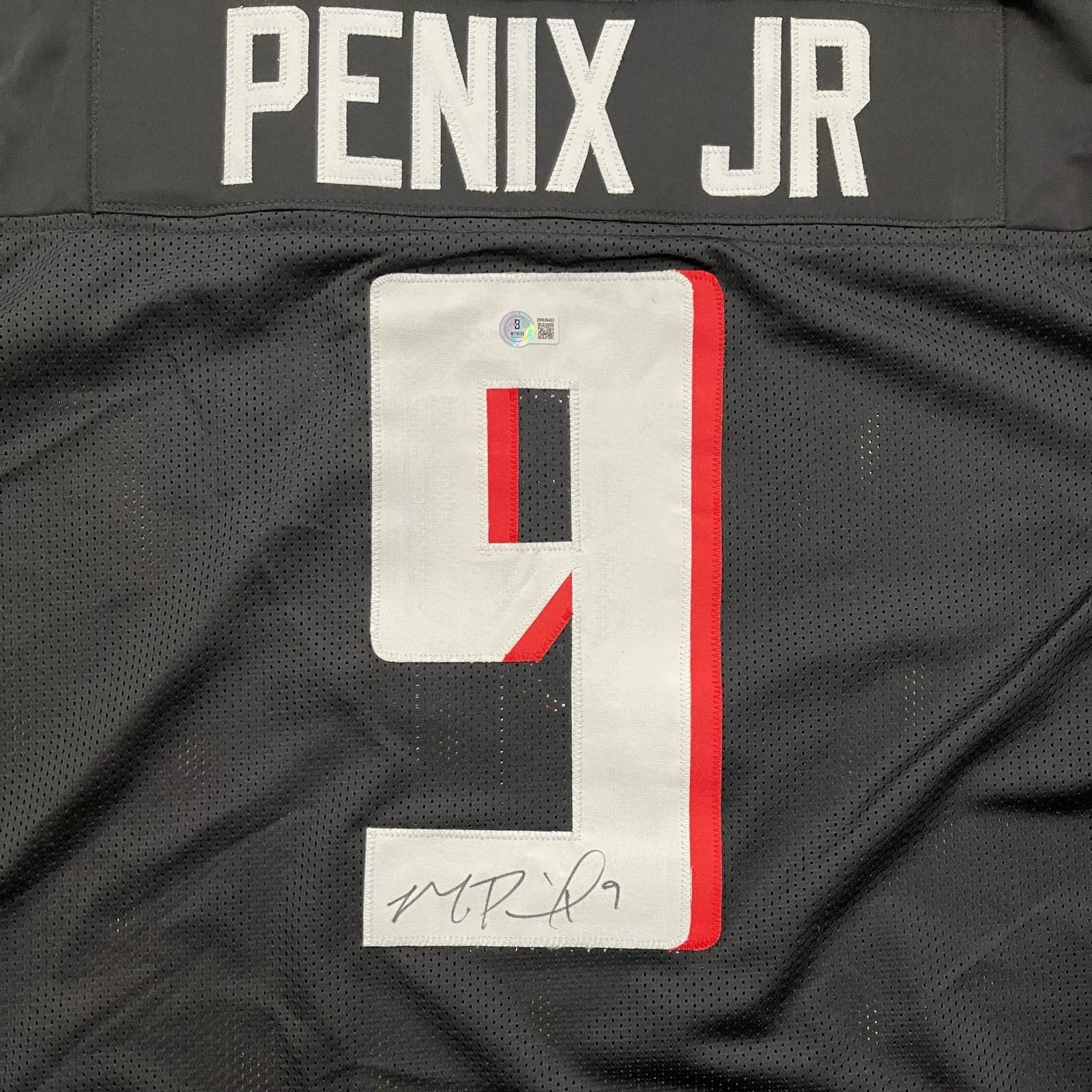 Michael Penix Jr. Autographed Atlanta (Black #9) Custom Jersey - BAS Witness