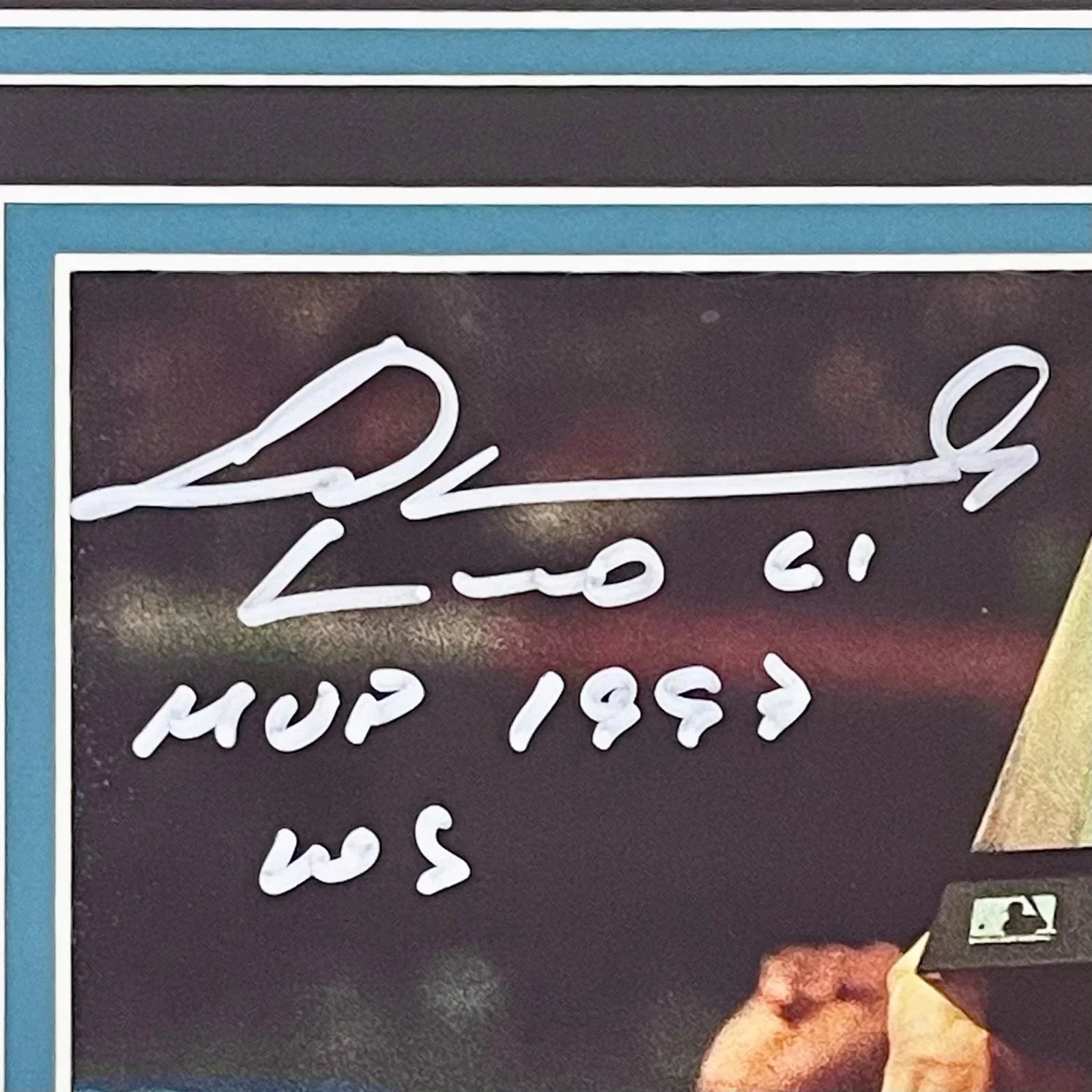 Livan Hernandez Autographed Florida Marlins (World Series Trophy) Deluxe Framed 8x10 Photo w/ "MVP 1997 WS"