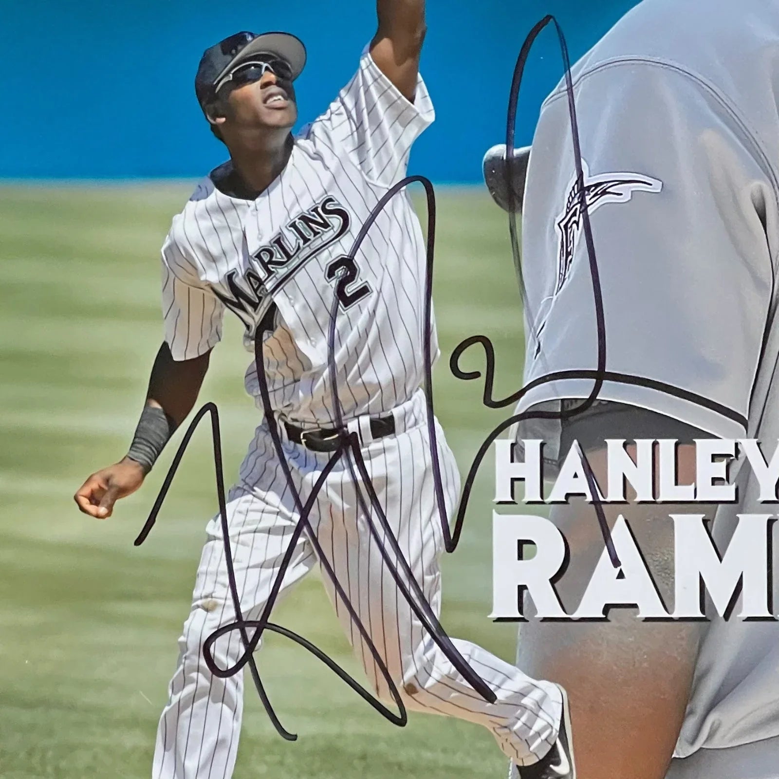 Hanley Ramirez Autographed Florida Marlins (2006 ROY) Deluxe Framed 8x10 Photo