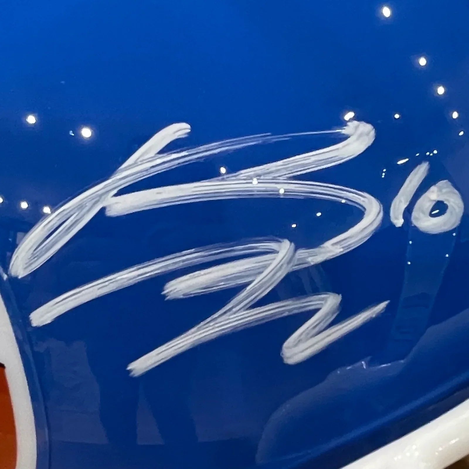 Bo Nix Autographed Denver Broncos (Throwback D) Deluxe Full-Size Replica Helmet - Beckett