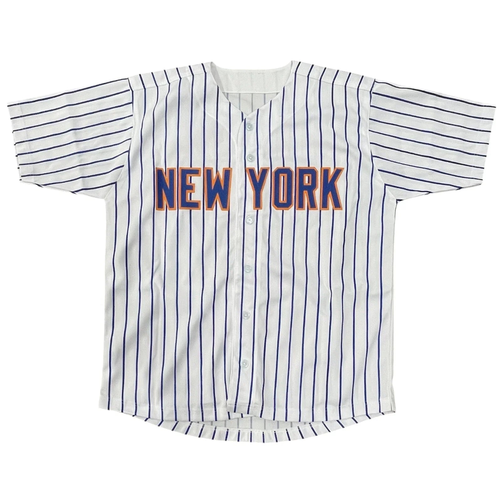 Darryl Strawberry Autographed New York Mets (Pinstripe #18) Custom Jersey - Beckett