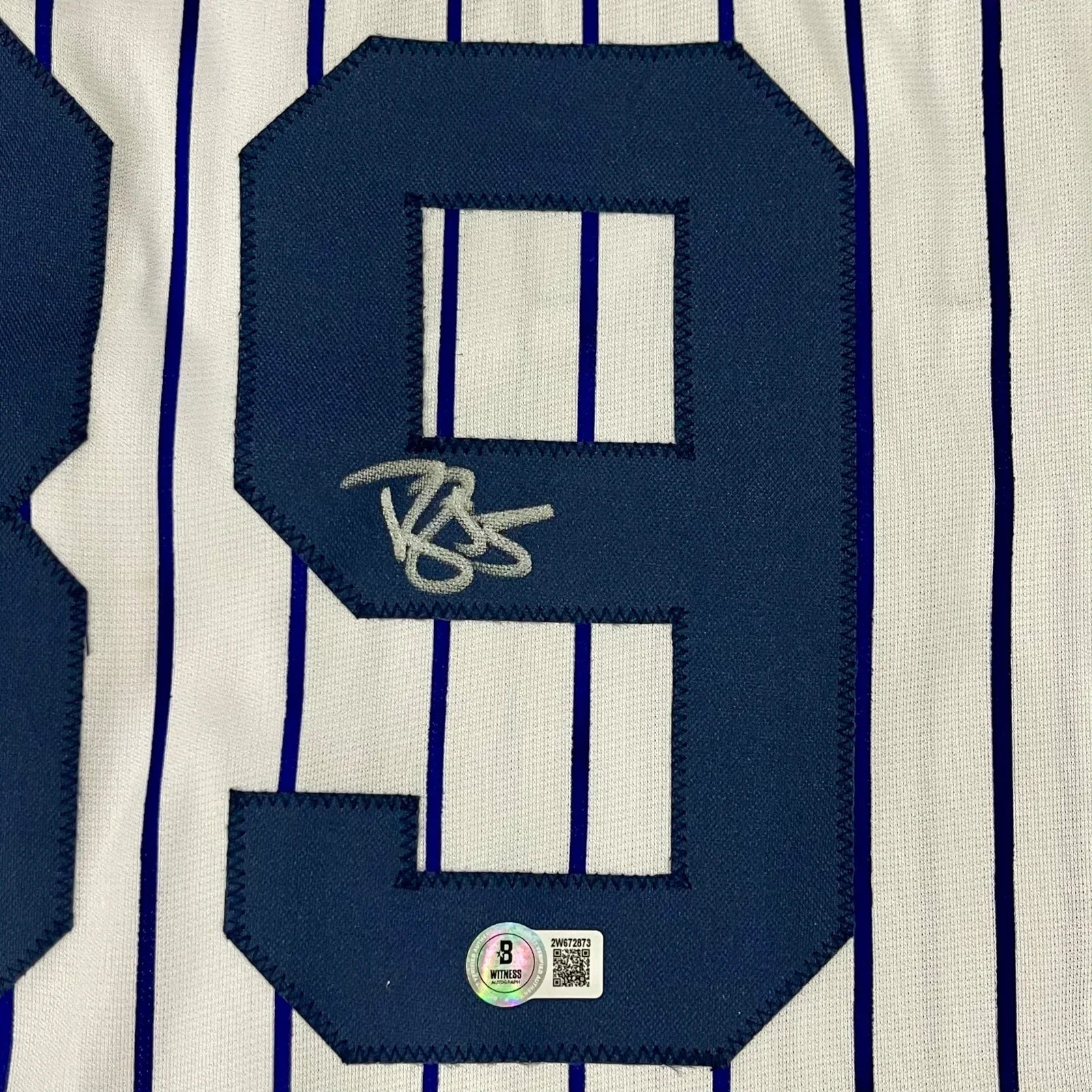 Darryl Strawberry Autographed New York Yankees (Pinstripe #39) Custom Jersey - Beckett