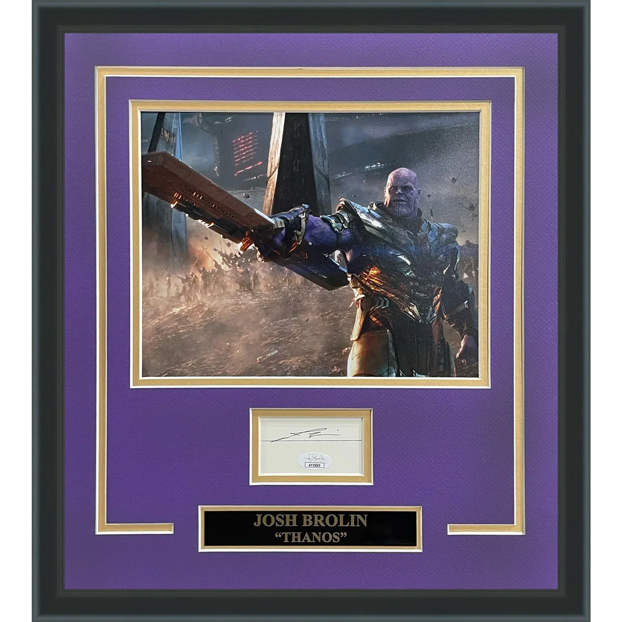 Josh Brolin "Thanos" Autographed Marvel Avengers 8x12 Photo "Signature Series" Frame - JSA