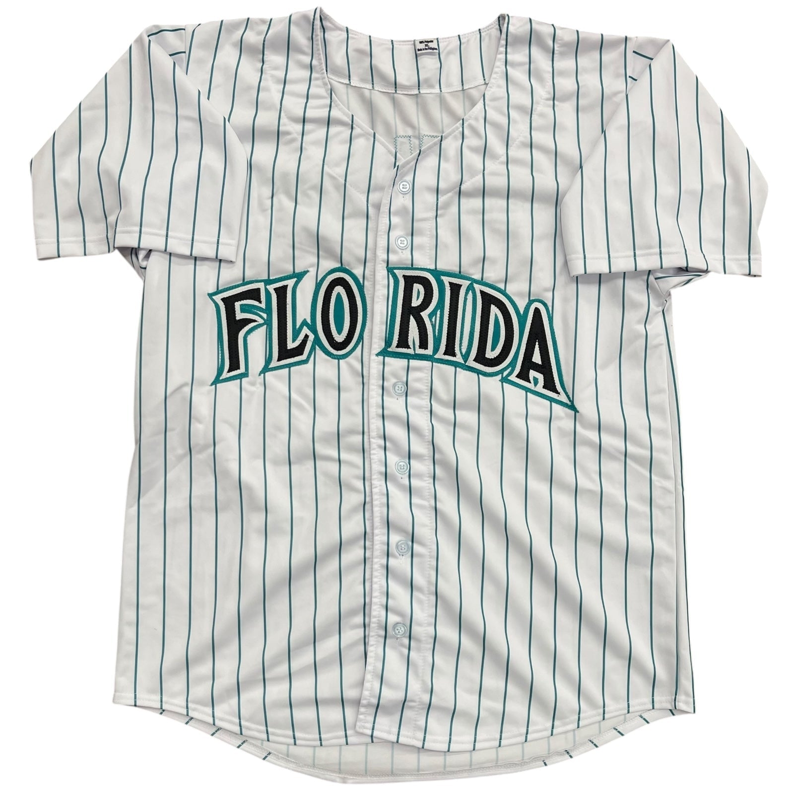 Luis Castillo Autographed Florida Marlins (Pinstripe #1) Custom Jersey - JSA