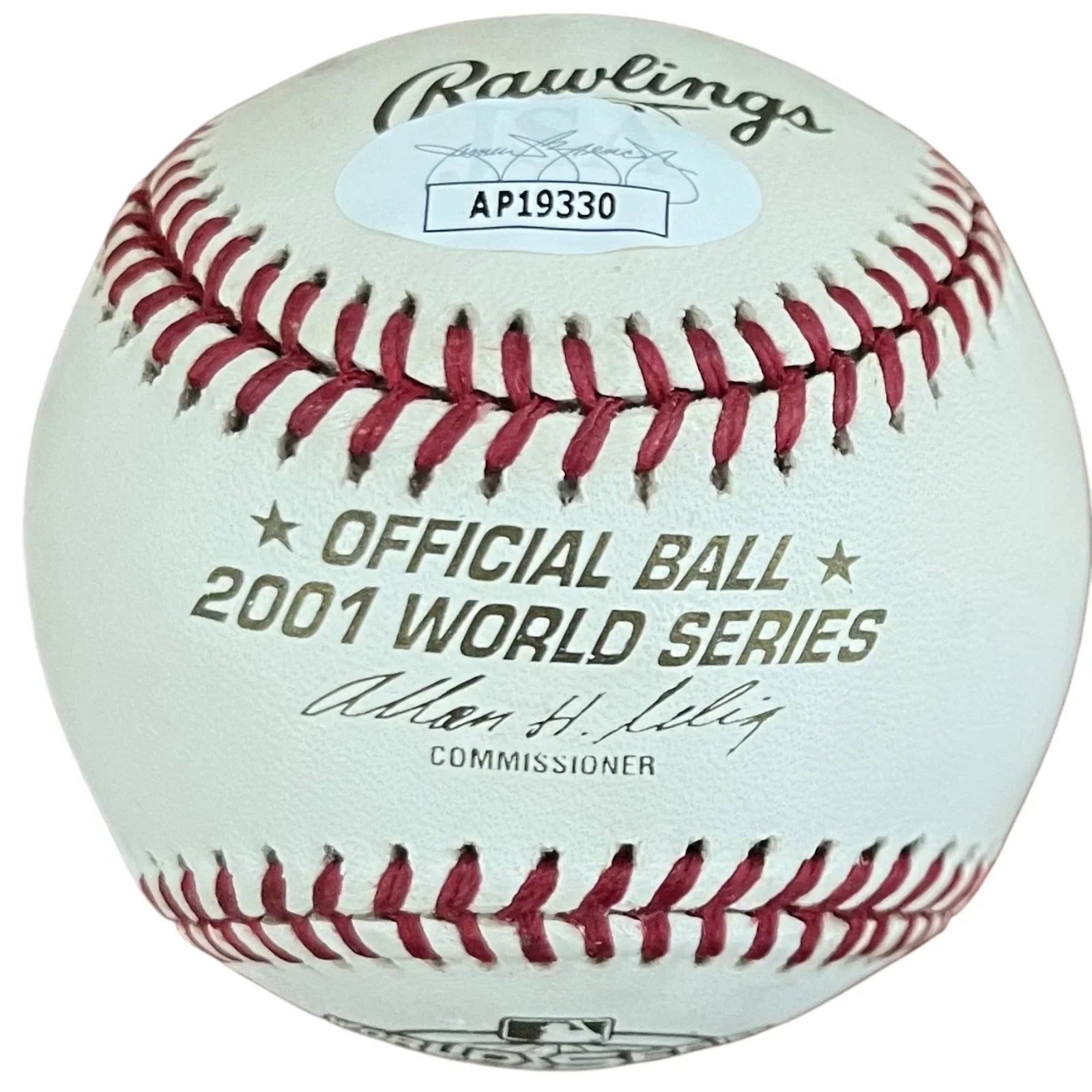 Luis Gonzalez Autographed 2001 World Series Logo Baseball w/ Inscription in Deluxe Case - JSA