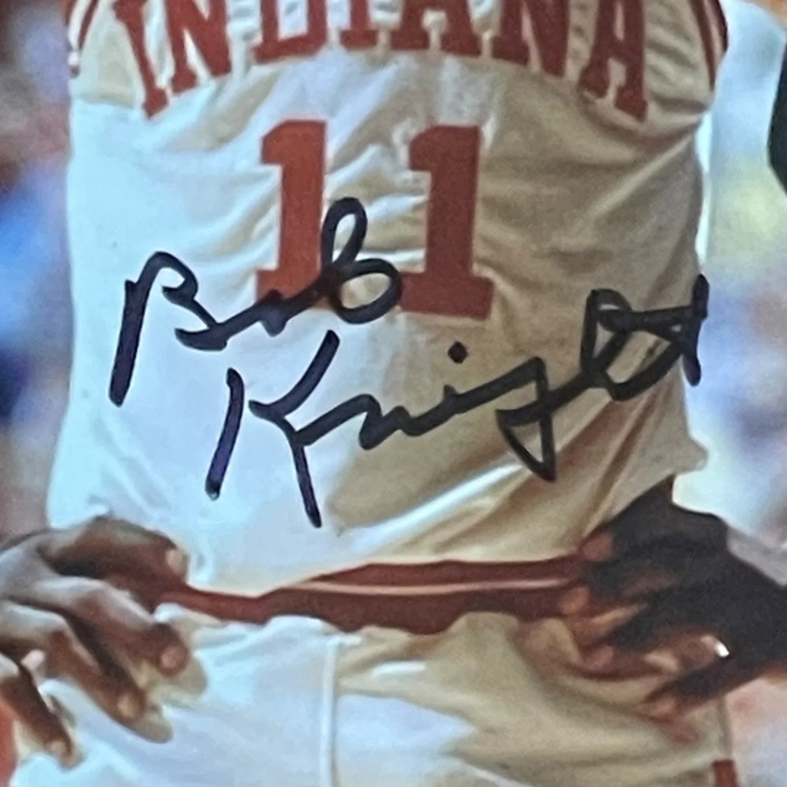 Bobby Knight Autographed Indiana Hoosiers (with Isiah Thomas) Deluxe Framed 8x10 Photo - JSA