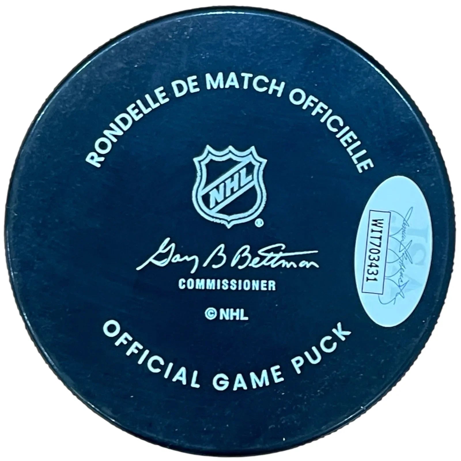 Sam Reinhart Autographed Florida Panthers (Official Game) Hockey Puck w/ "GM 7 GWG" - JSA