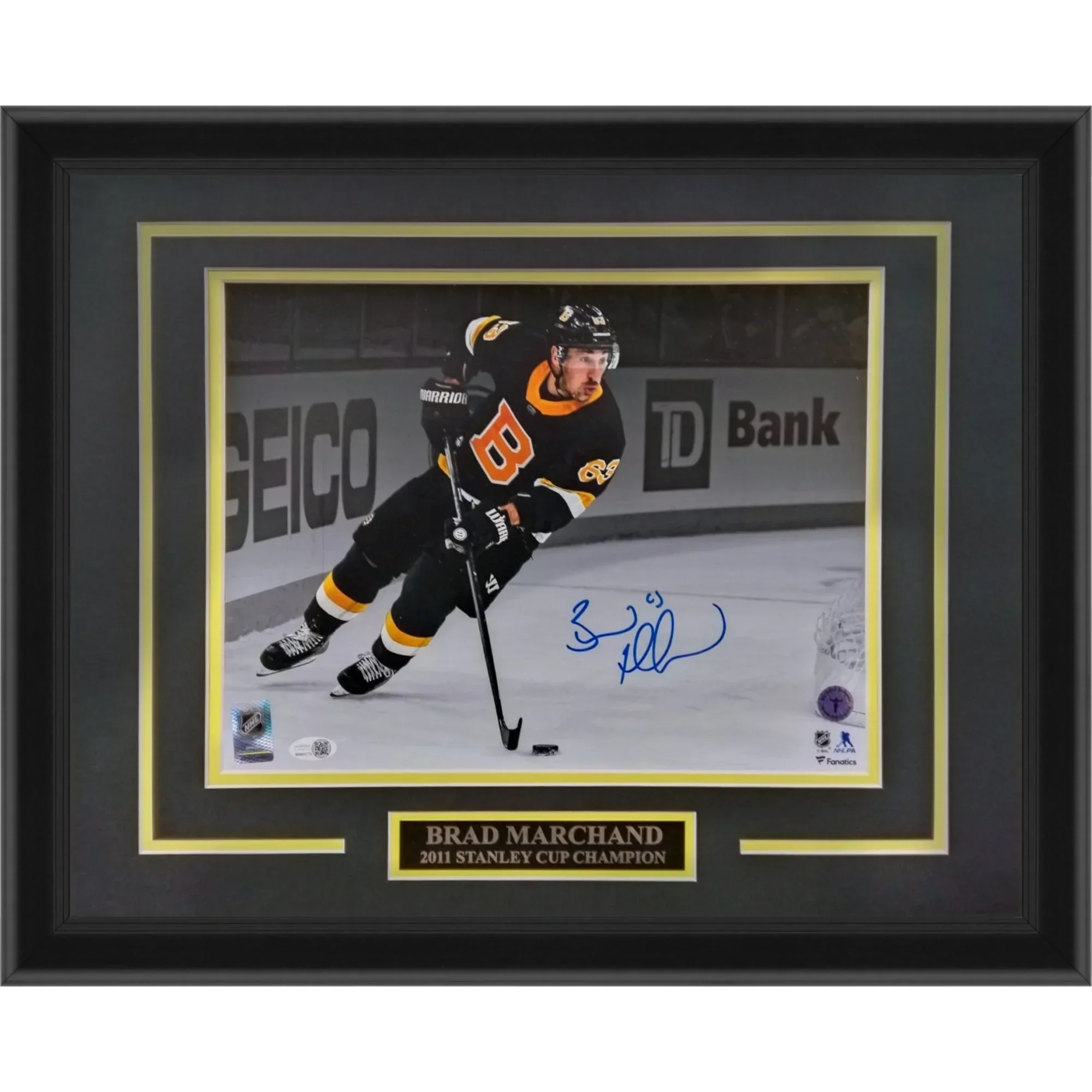 Brad Marchand Autographed Boston Bruins (Spotlight) Deluxe Framed 11x14 Photo - JSA
