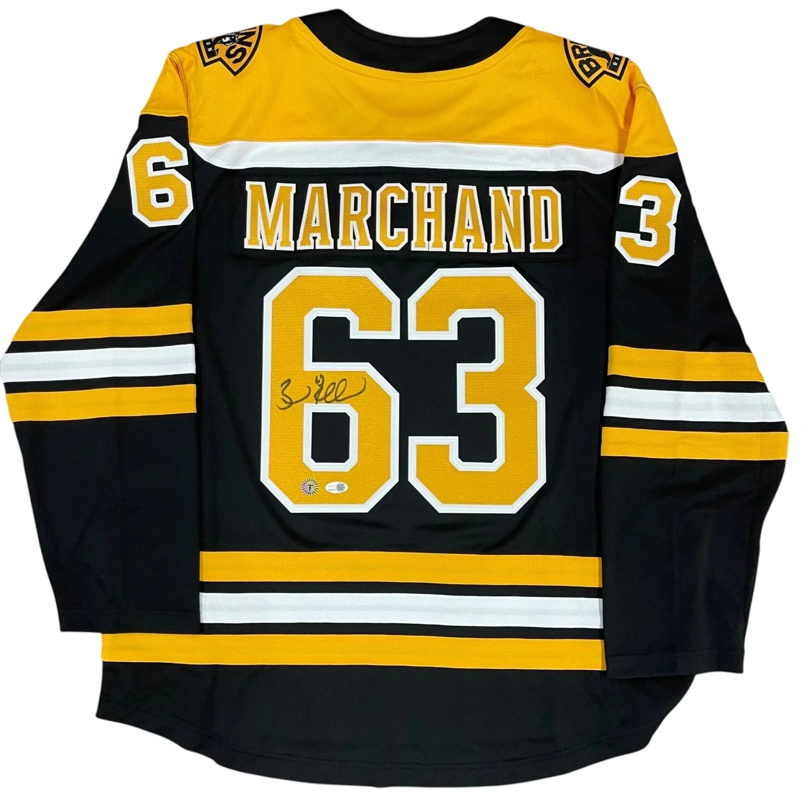 Brad Marchand Autographed Boston Bruins (Black #63) Authentic Breakaway Home Jersey - JSA