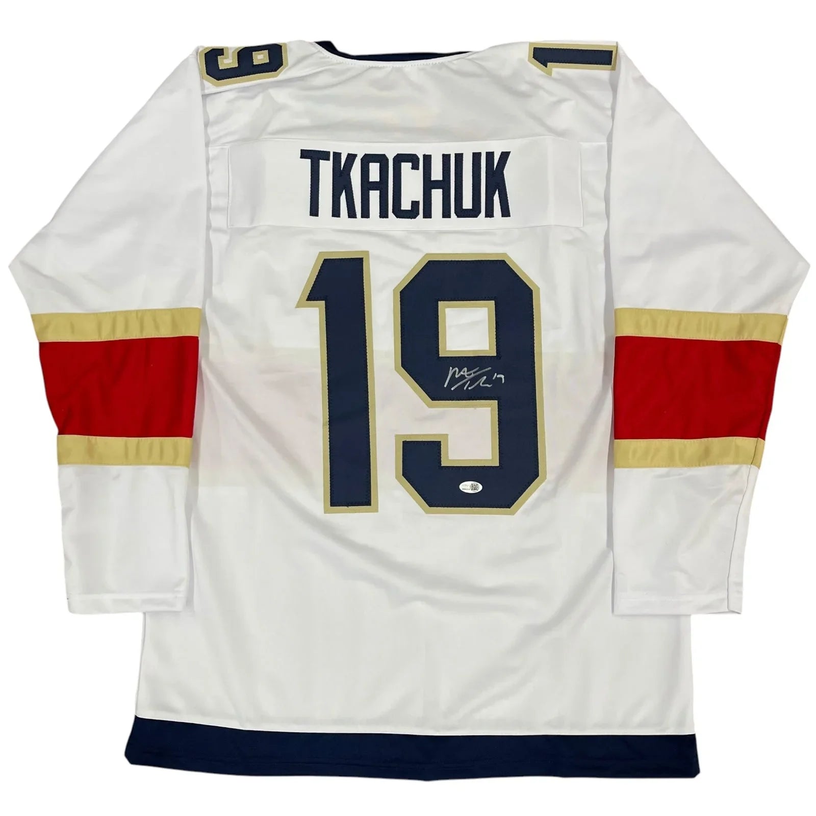 Matthew Tkachuk Autographed Florida (White #19) Custom Hockey Jersey - JSA