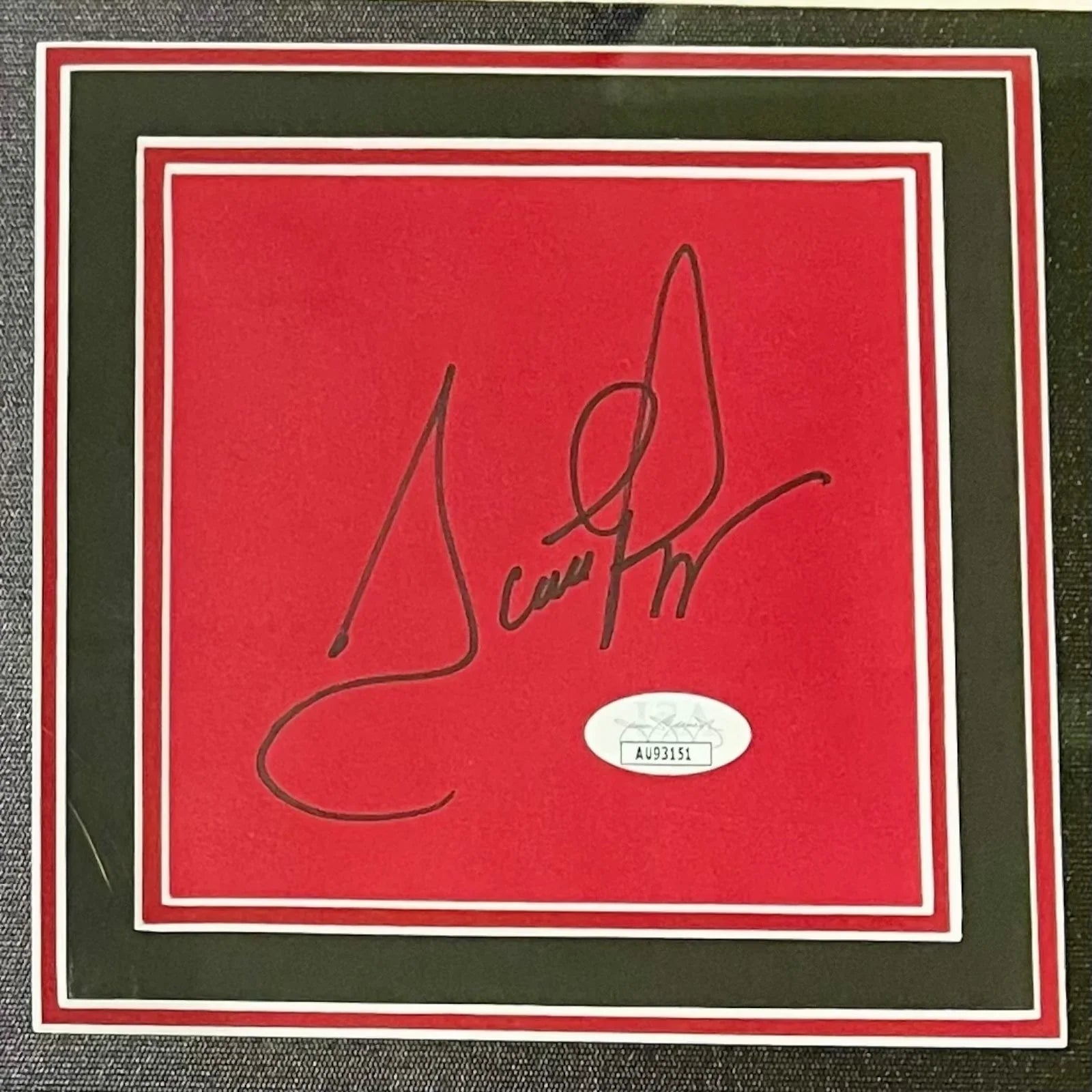 Michael Jordan And Scottie Pippen Autographs Deluxe Framed over Chicago Bulls Full-Size Poster - UDA JSA