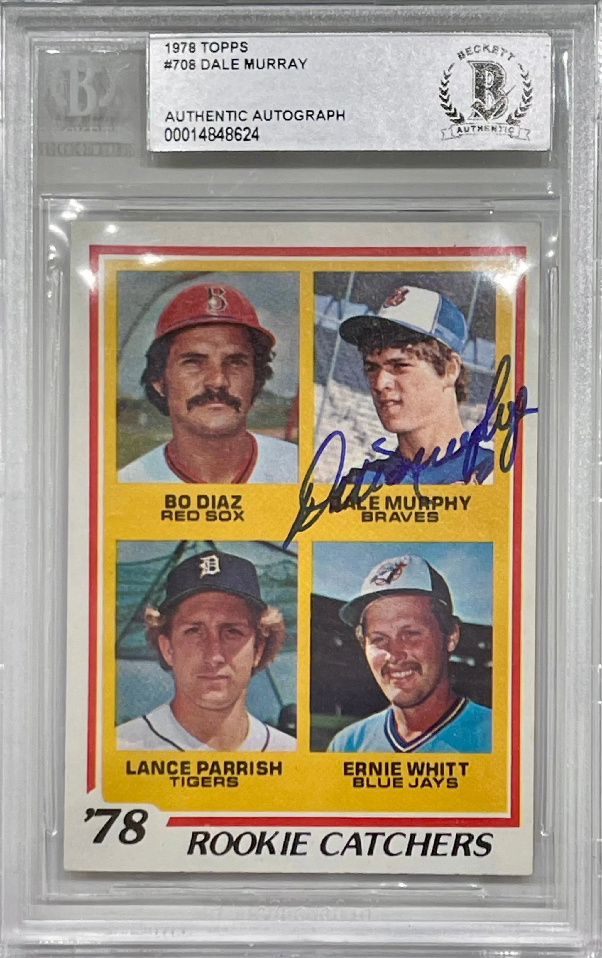 Dale Murphy Autographed 1978 Topps Atlanta Braves Card - Beckett