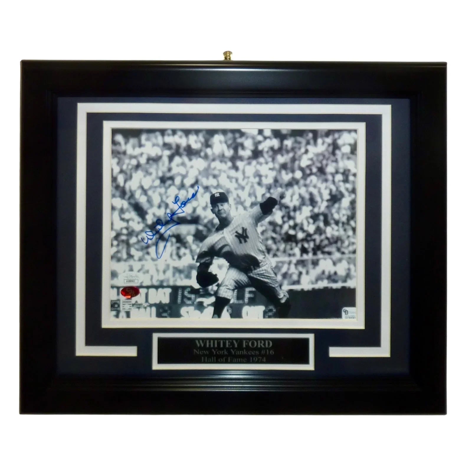 Whitey Ford Autographed New York Yankees Deluxe Framed 8x10 Photo - JSA
