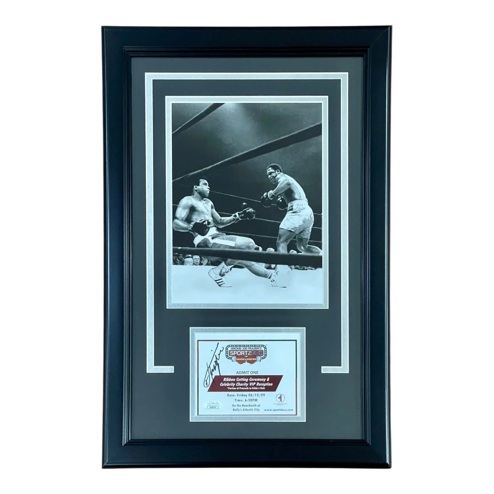 Joe Frazier Autographed Boxing Framed 8x10 Photo "Signature Series" Frame - JSA