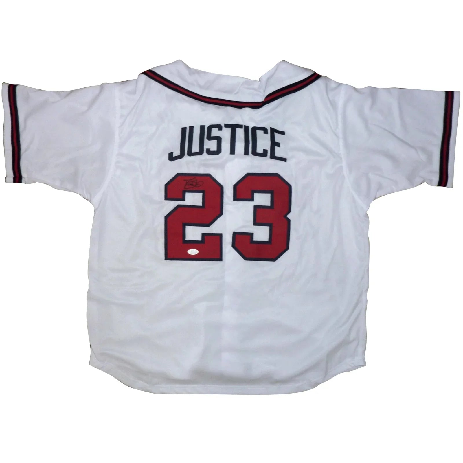 Dave Justice Autographed Atlanta (White #23) Custom Jersey - JSA