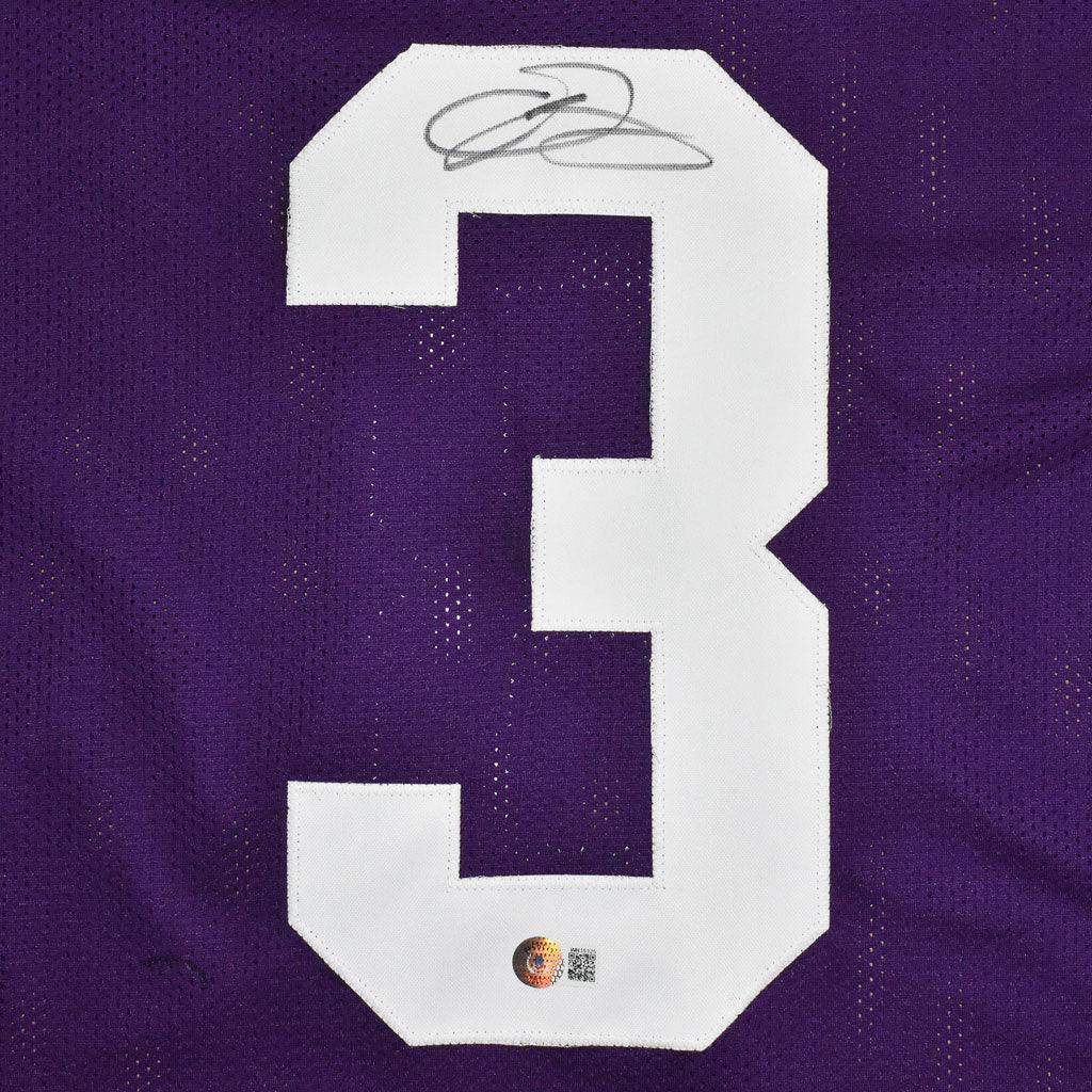 Odell Beckham Jr. Autographed LSU Louisiana State Tigers (Purple #3) Custom Jersey - Beckett