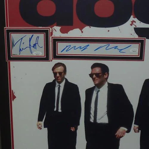 Reservoir Dogs Full-Size Movie Poster Deluxe Framed with 4 Cast Autographs - JSA