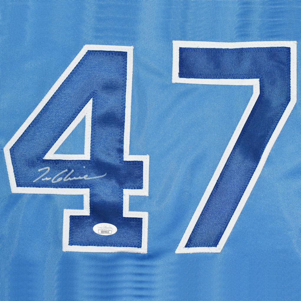 Tom Glavine Autographed Atlanta (Light Blue #47) Custom Jersey - Radtke