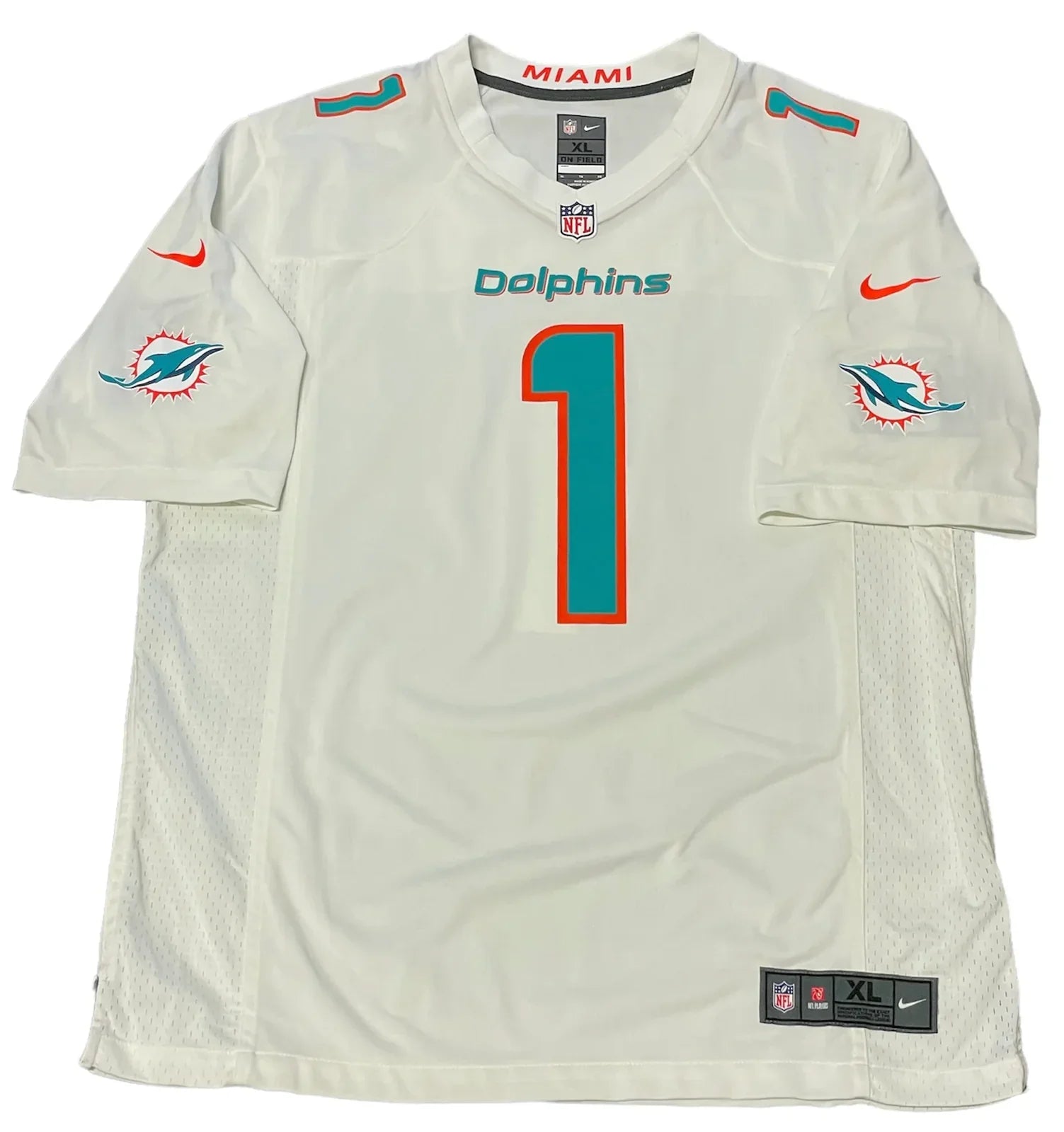 Tua Tagovailoa Autographed Miami Dolphins (White #1) Nike Jersey - Fanatics