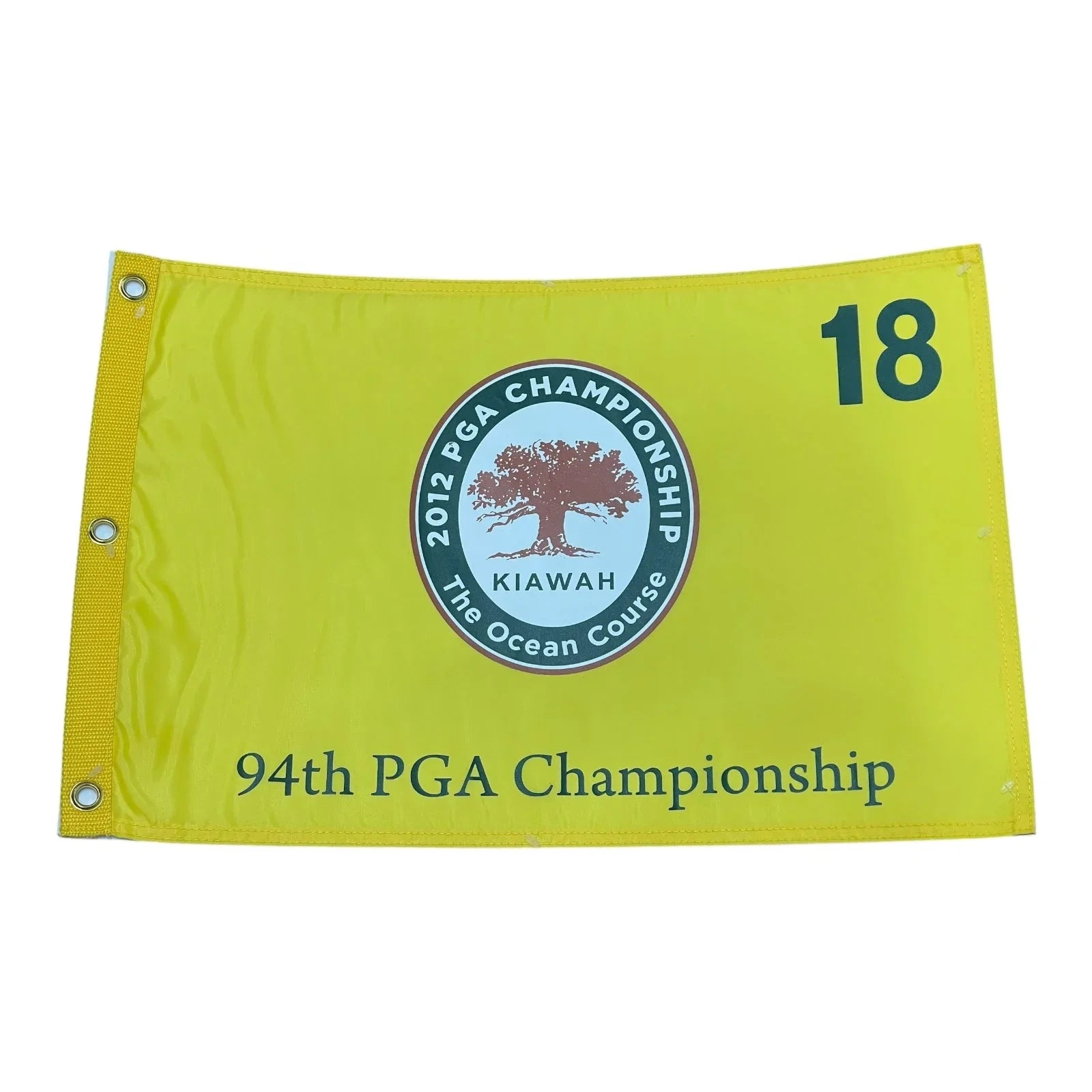 2012 PGA Championship Kiawah (Yellow) Unsigned Golf Pin Flag - Rory McIlroy Champion