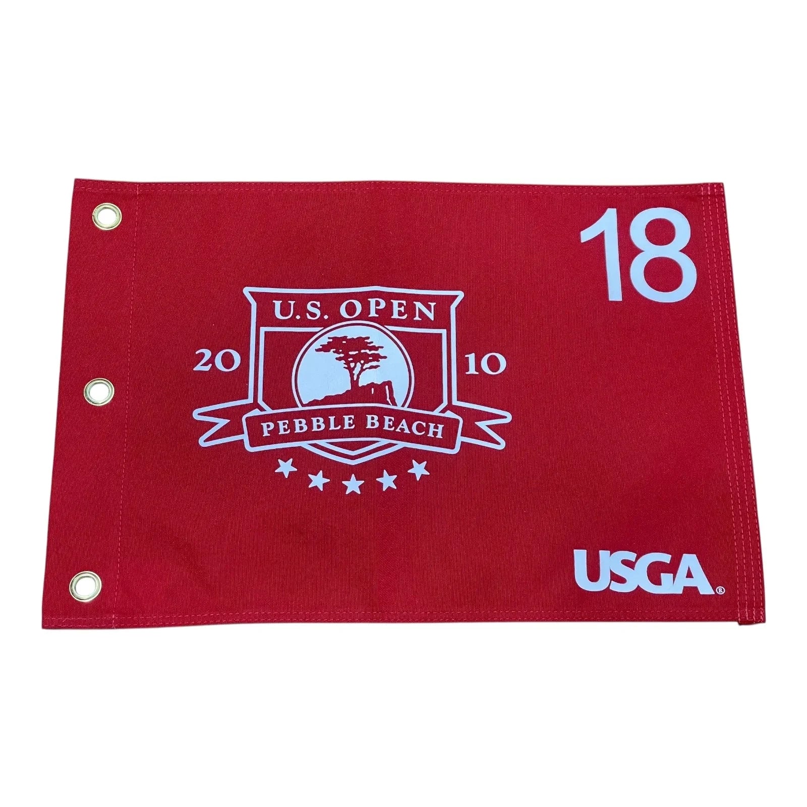 2010 U.S. Open Pebble Beach (Red) Unsigned Golf Pin Flag - Graeme McDowell Champion