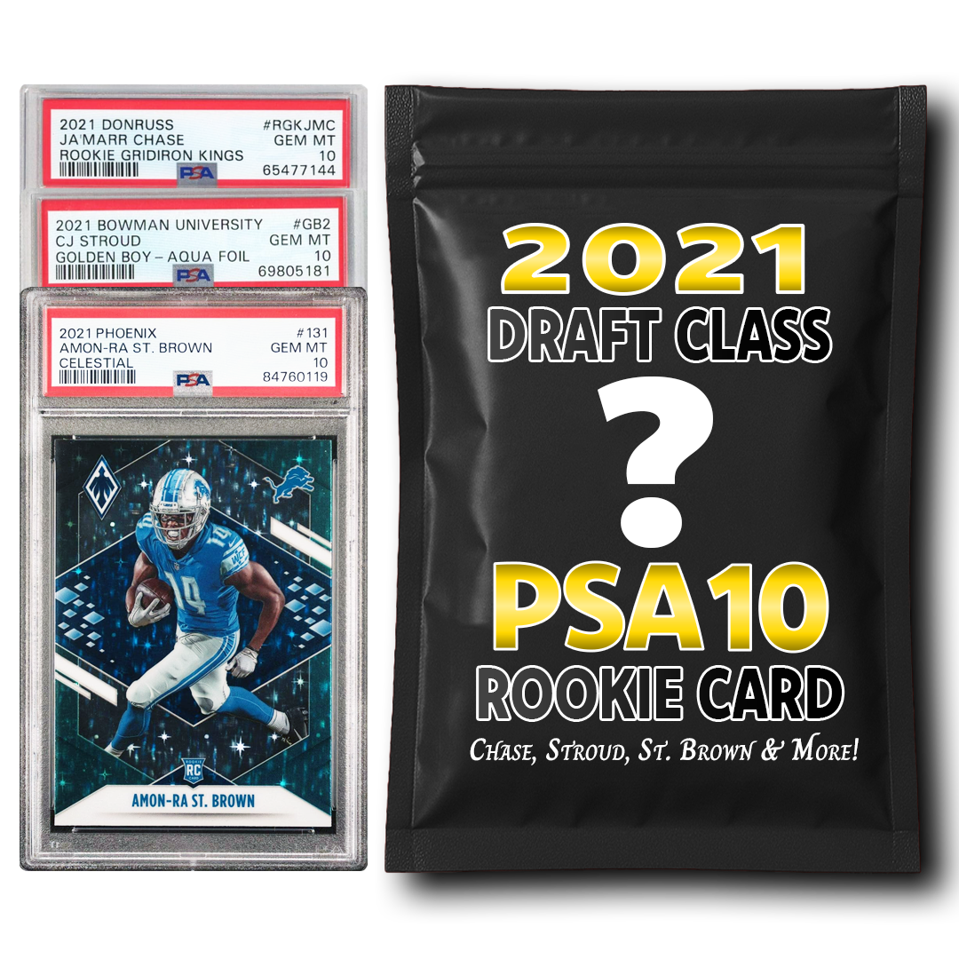 PSA 10 Graded 2021 NFL Rookie Card Mystery Pack (Chase, Stroud, St. Brown & More!)
