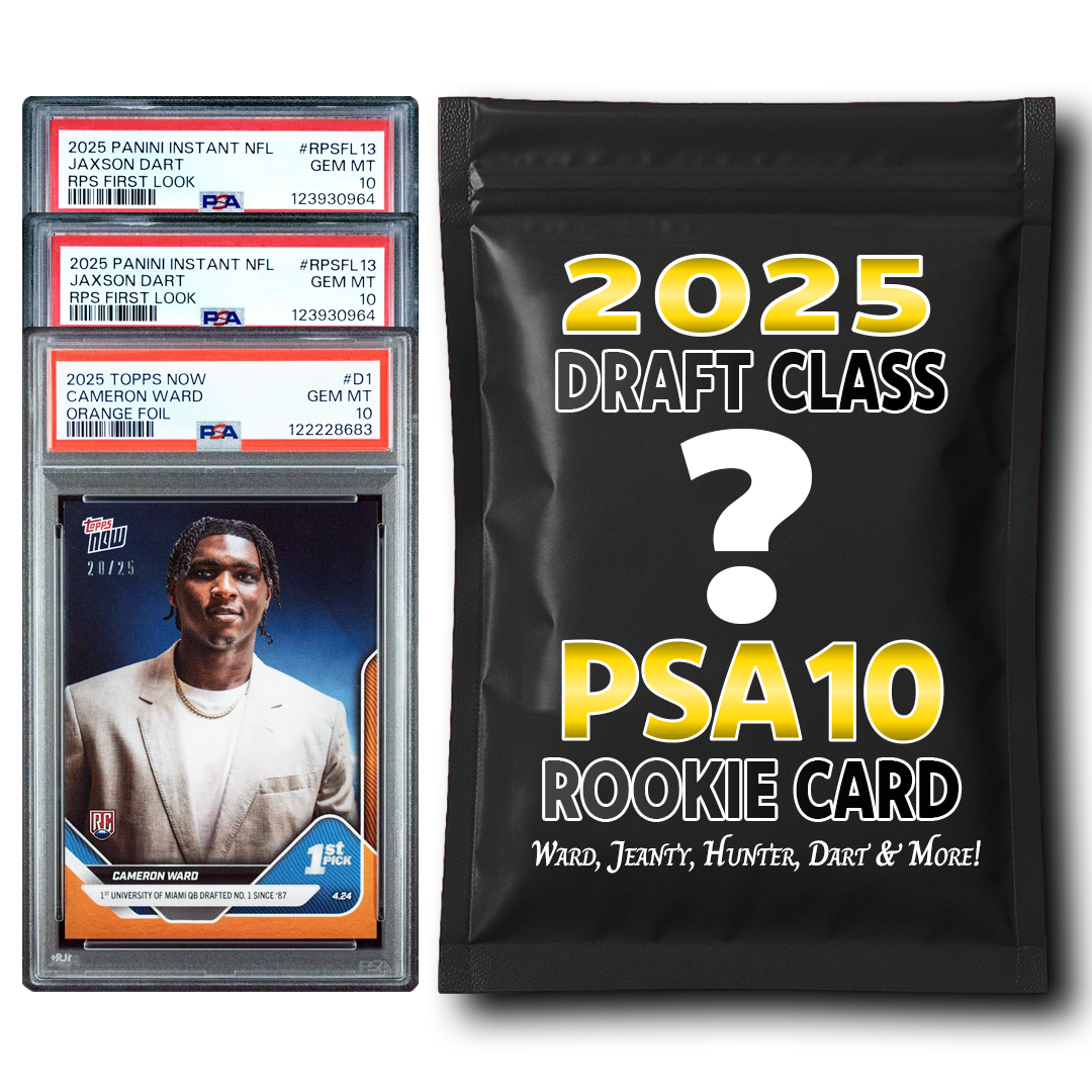 PSA 10 Graded 2025 NFL Football Rookie Card Mystery Box (Ward, Hunter, Jeanty, Dart & More!