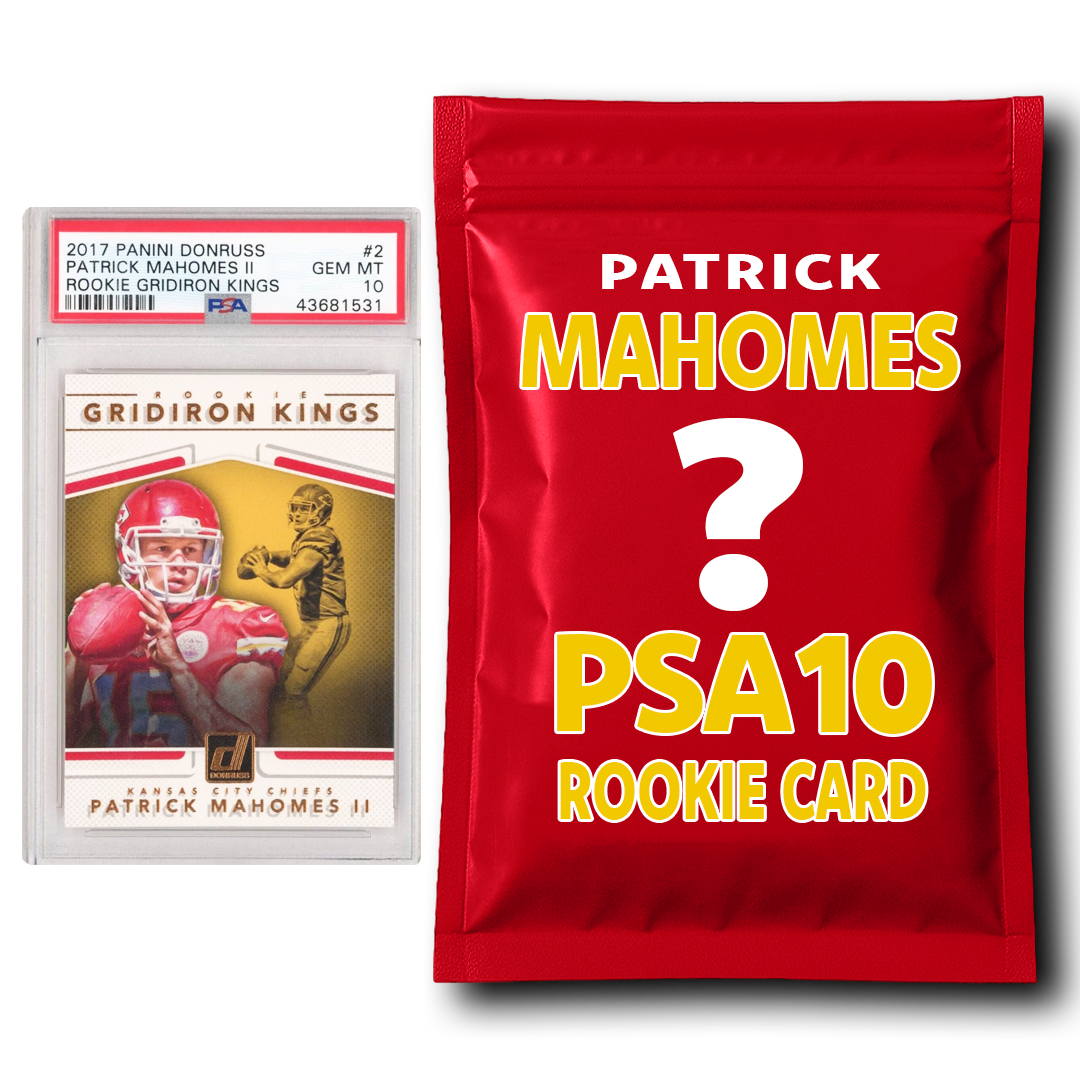 Patrick Mahomes PSA 10 Graded Football Rookie Card Mystery Pack