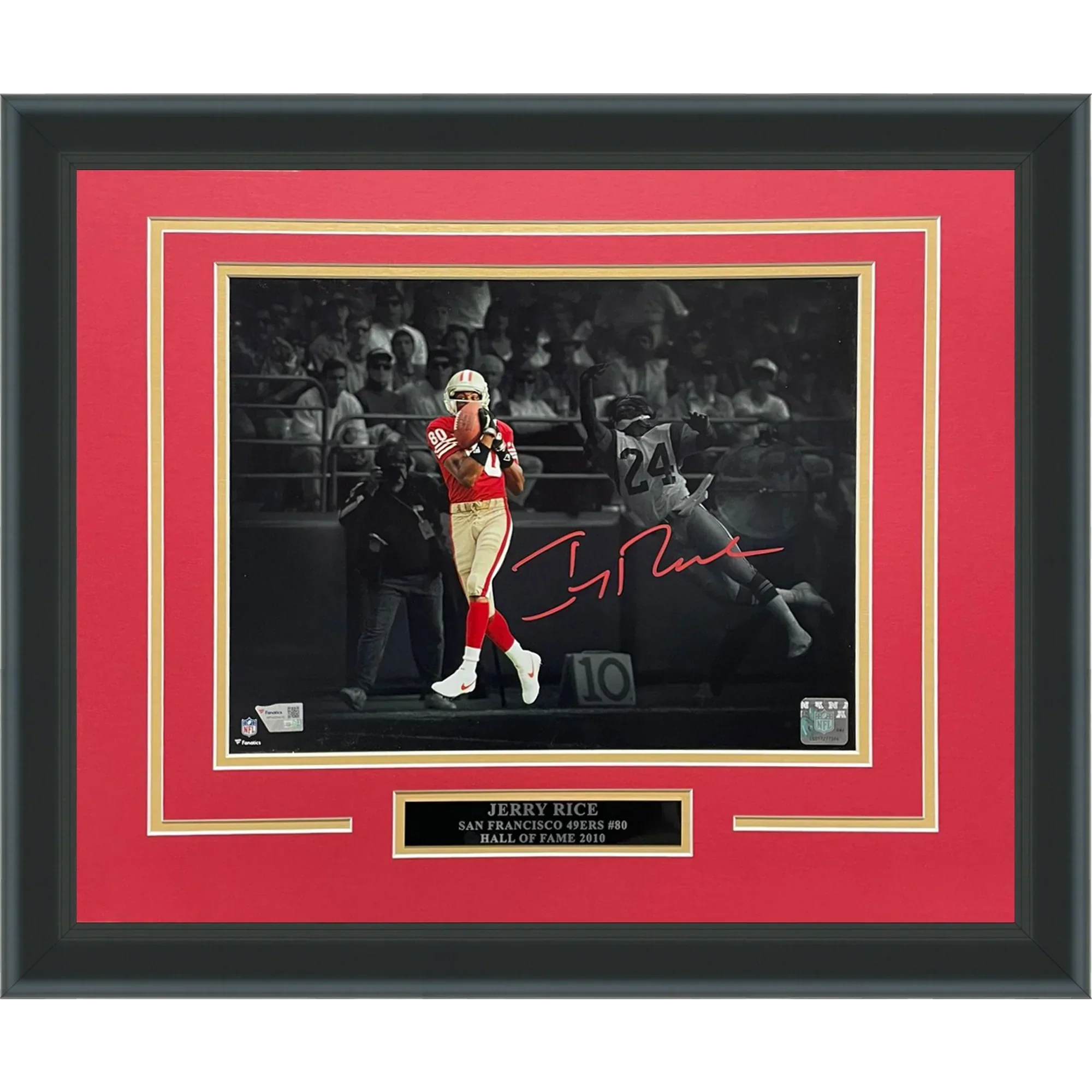 Jerry Rice Autographed San Francisco 49ers (Spotlight) Deluxe Framed 11x14 Photo - Fanatics