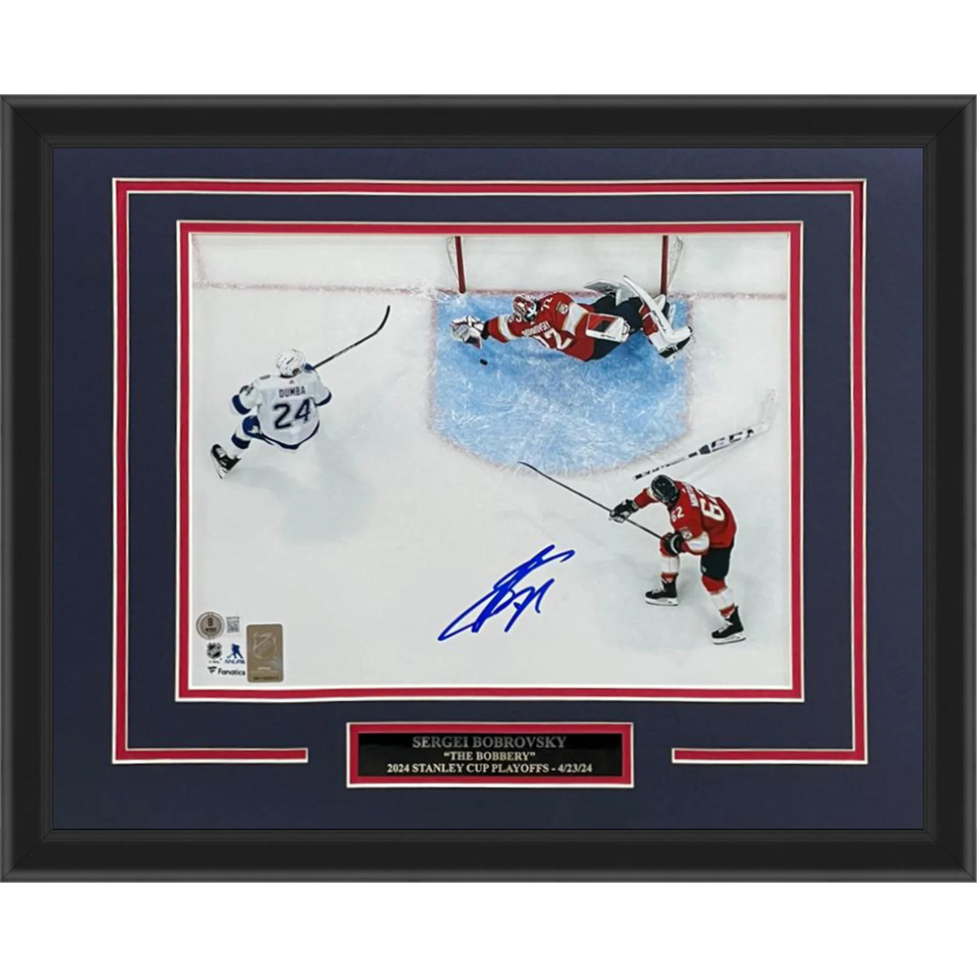 Sergei Bobrovsky Autographed Florida Panthers (The Bobbery) Deluxe Framed 11x14 Photo - Beckett