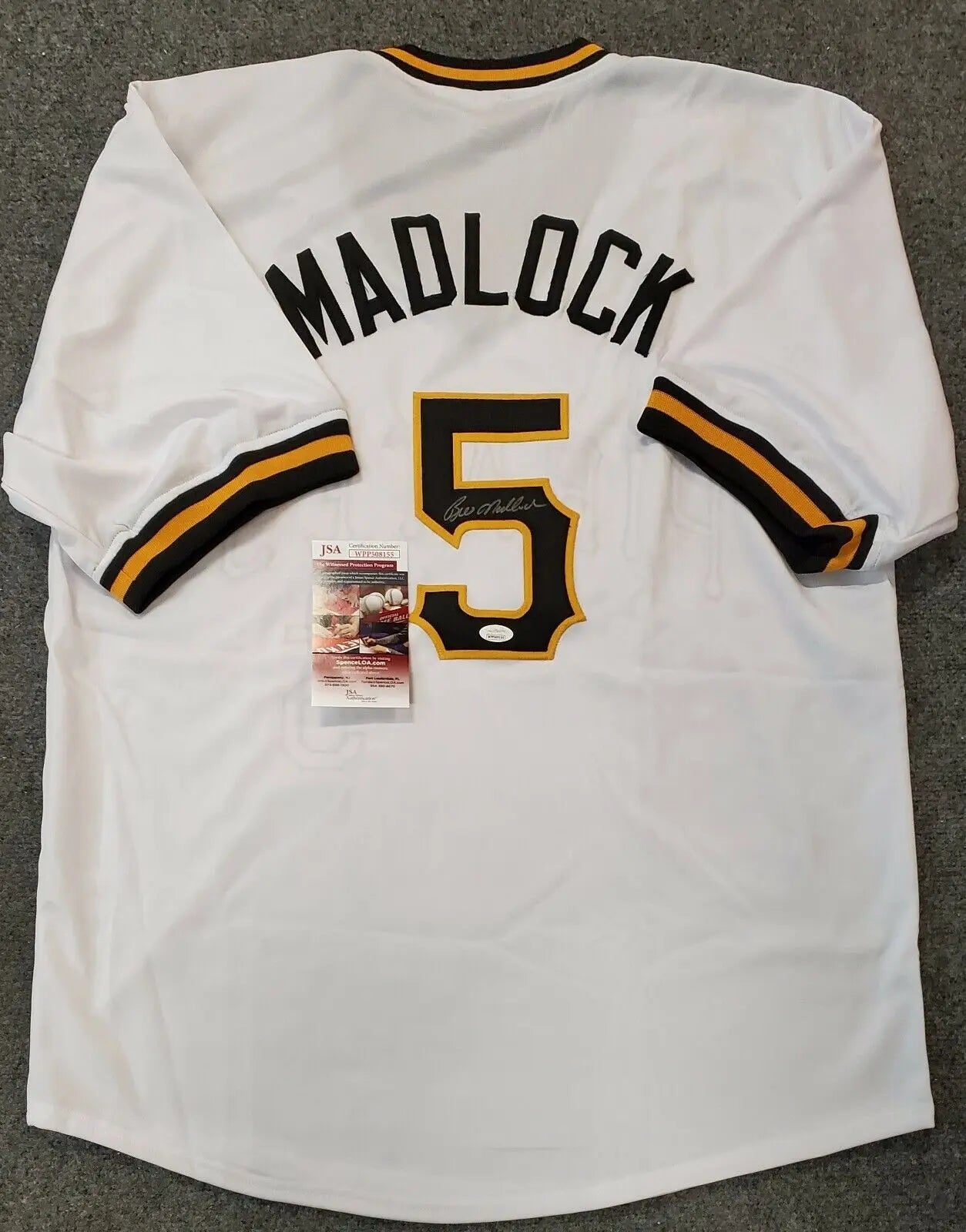 Pittsburgh Pirates Bill Madlock Autographed Signed Jersey Jsa Coa